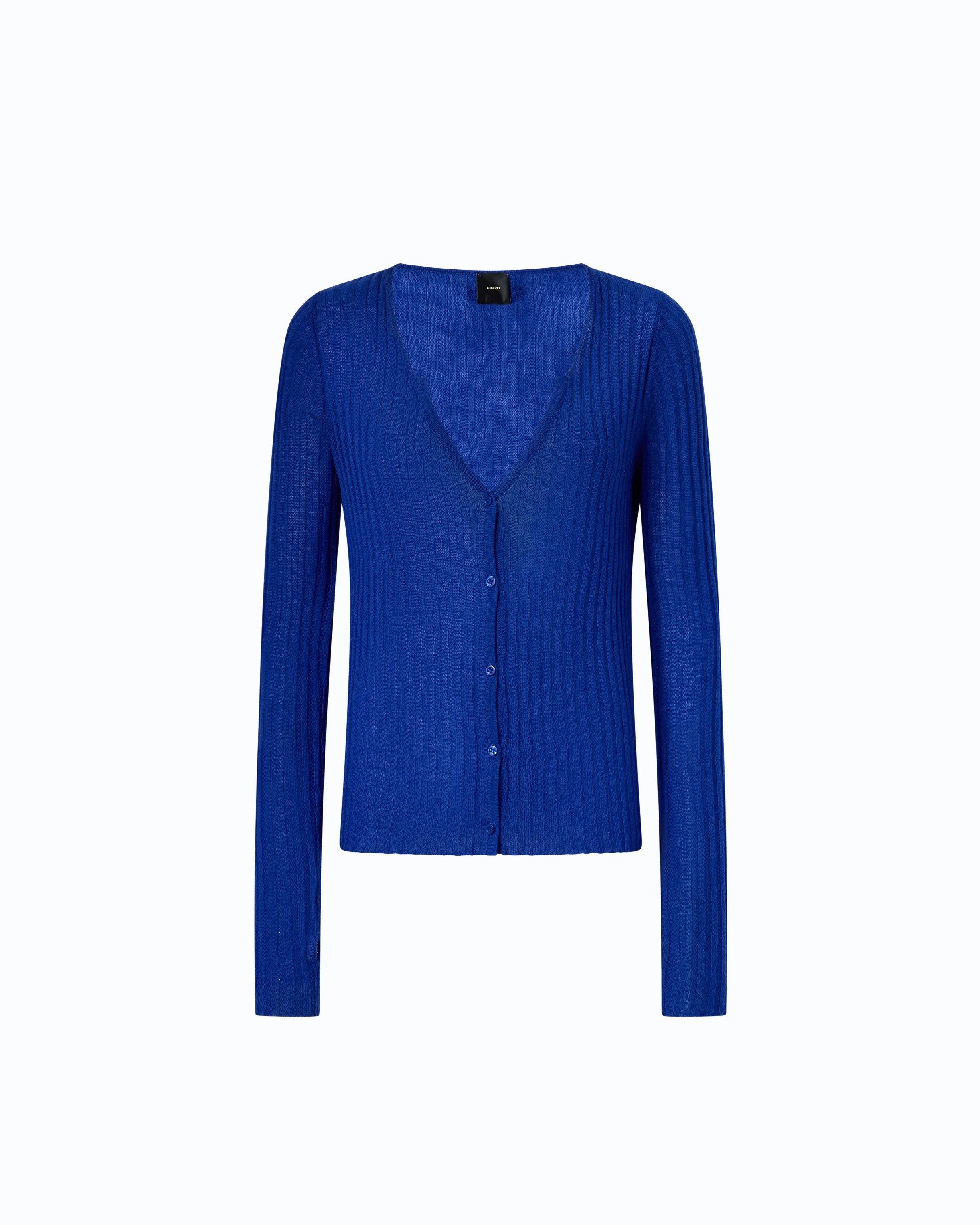 RIBBED CARDIGAN WITH BUTTONS - 1