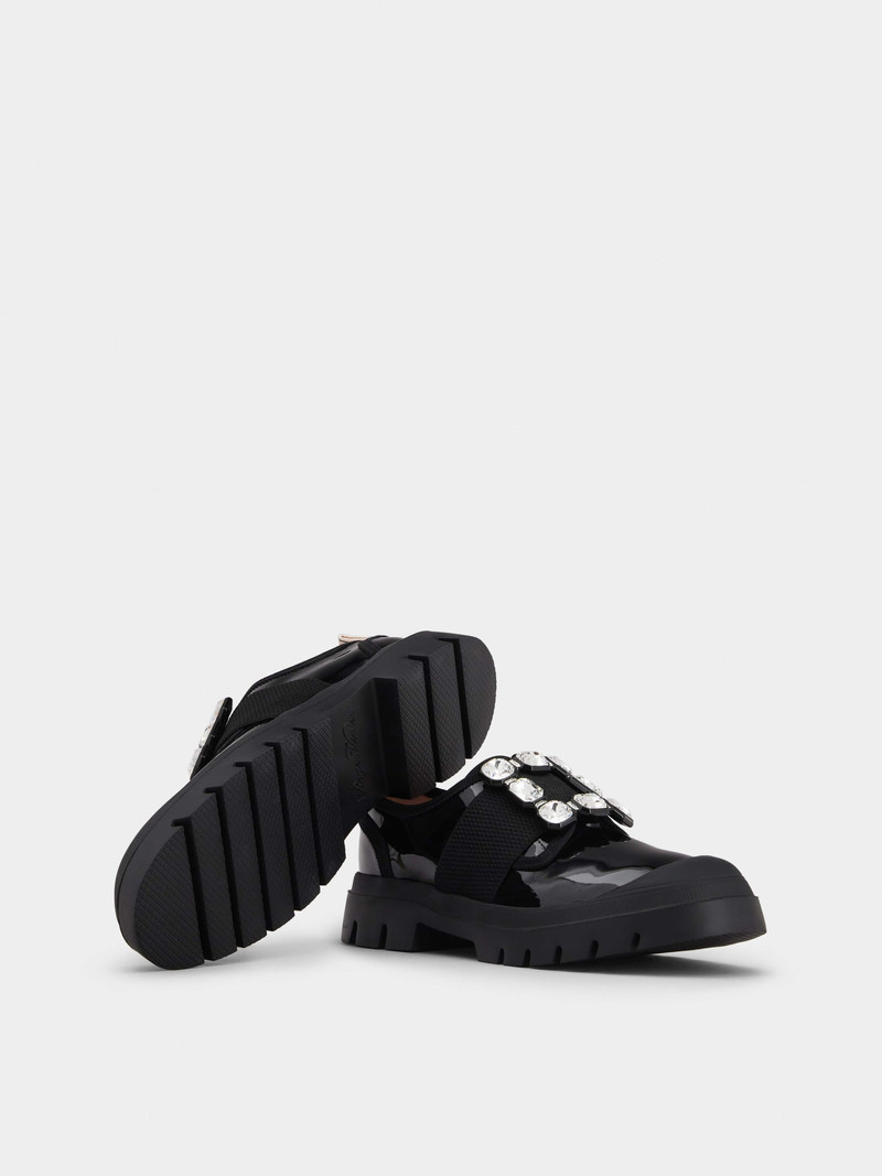 Walky Viv' Strass Buckle Sneakers in Patent Leather 6