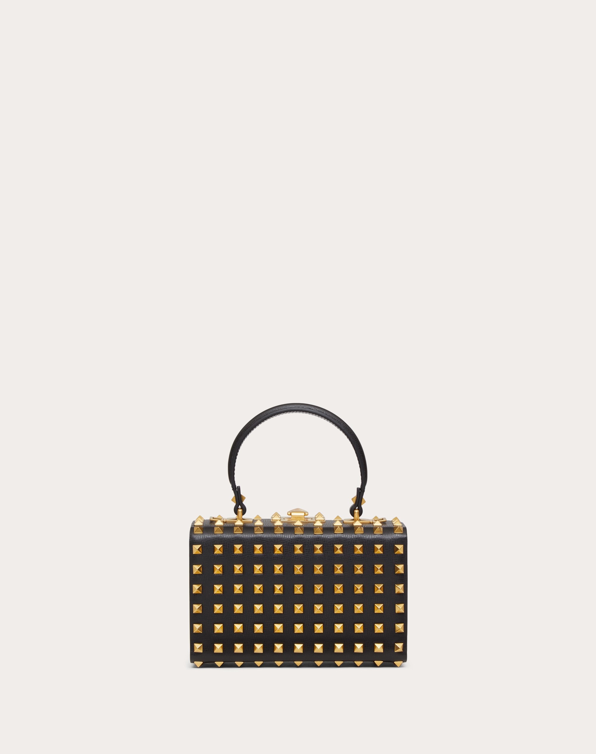 ROCKSTUD GRAINY CALFSKIN BOX BAG WITH ALL-OVER STUDS - 3