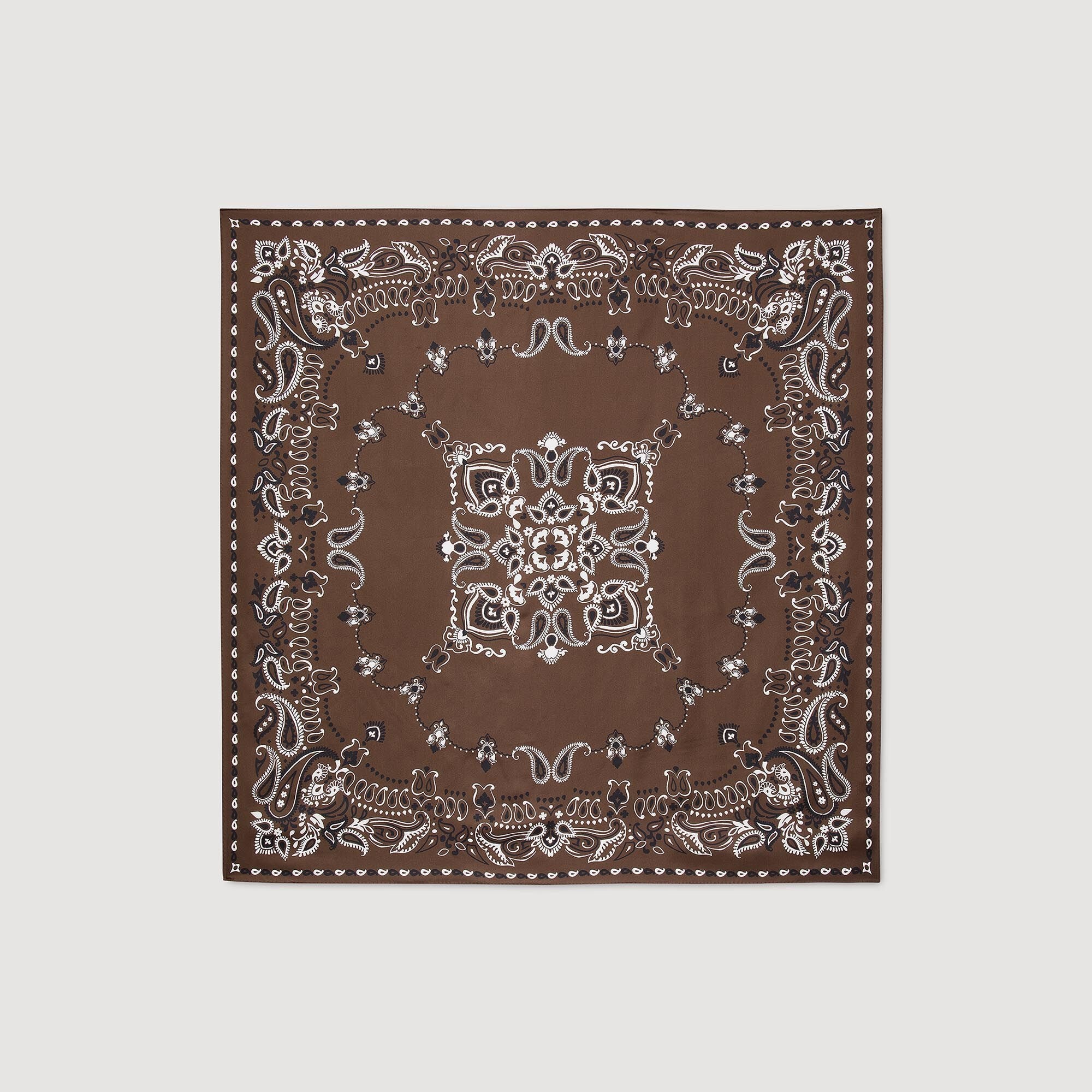 SILK BANDANA PRINT SCARF - 1
