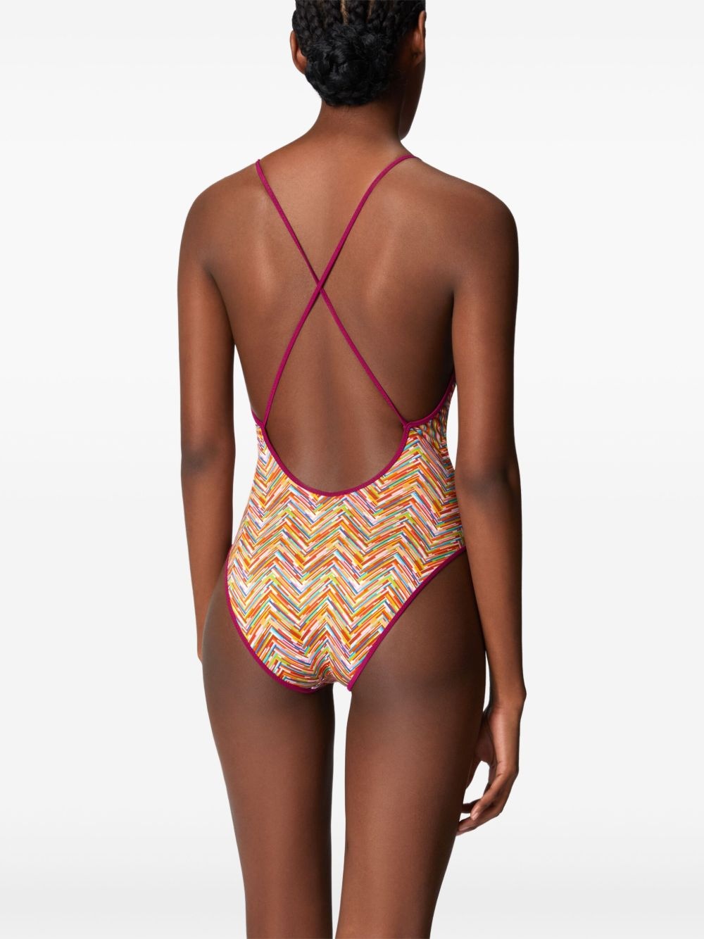 zigzag-print swimsuit - 4
