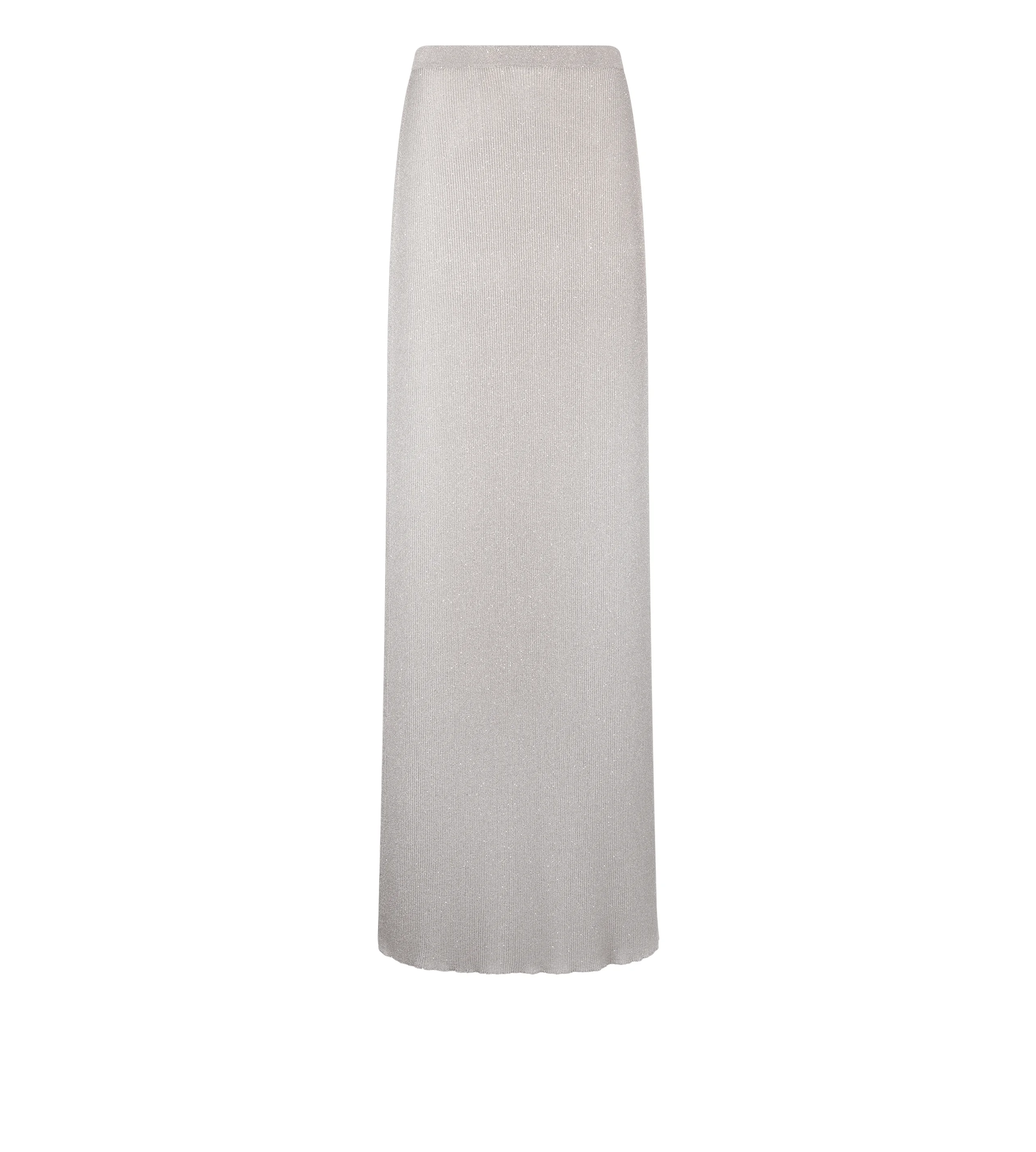 MICRO SEQUINS EMBELLISHED RIB LONG SKIRT - 1