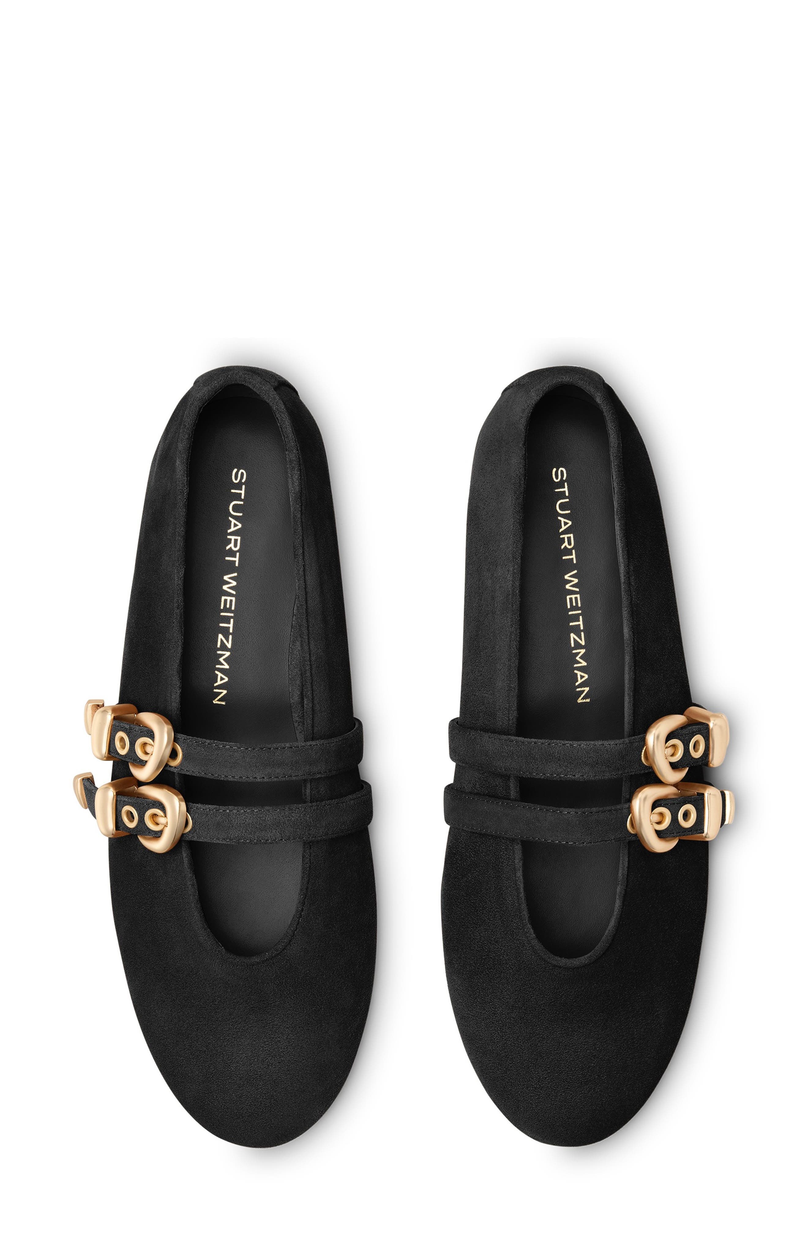 Stuart Weitzman Maven Mary Jane Flat in Black at Nordstrom - 4