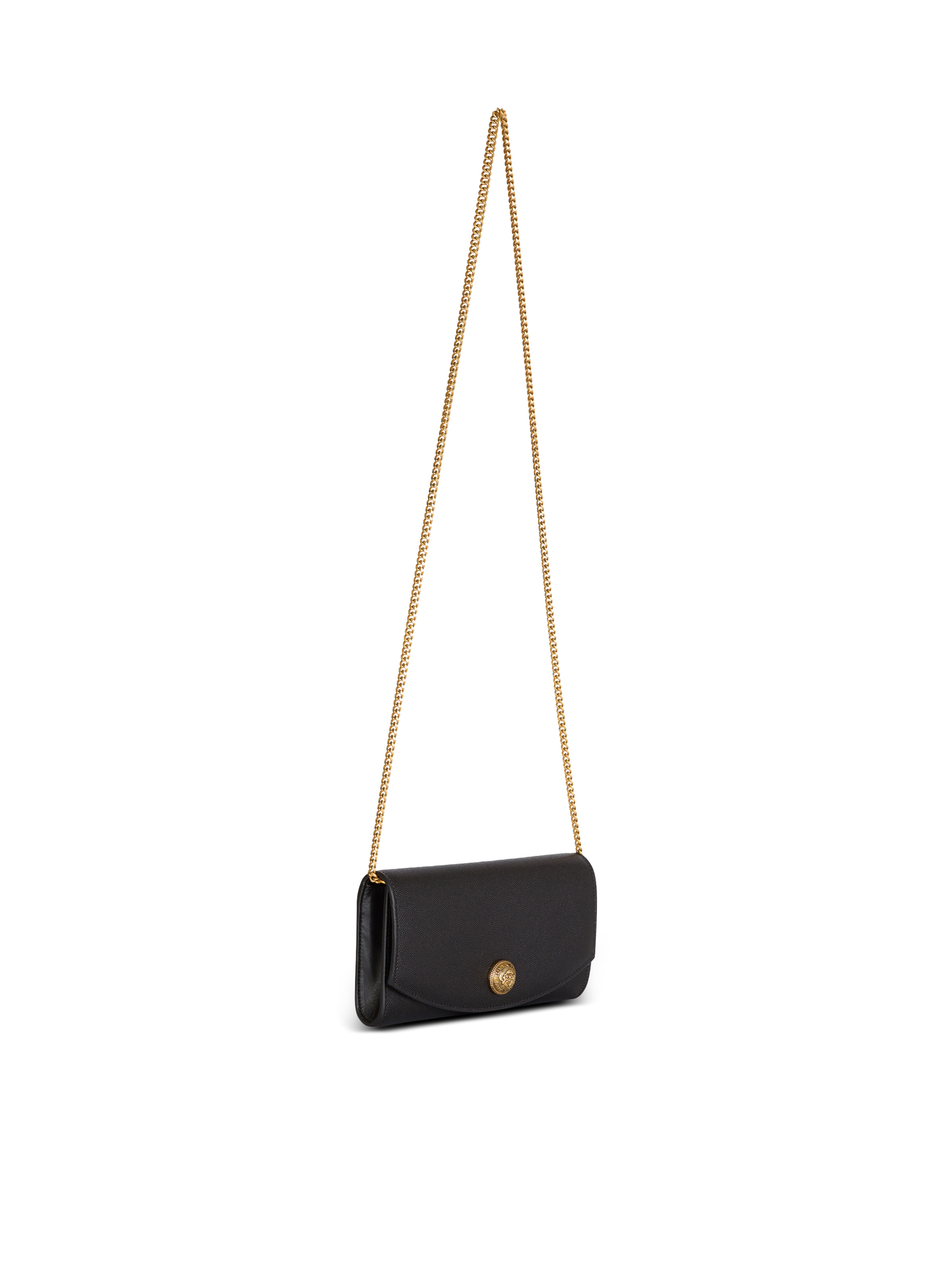 Emblème grained calfskin clutch - 3