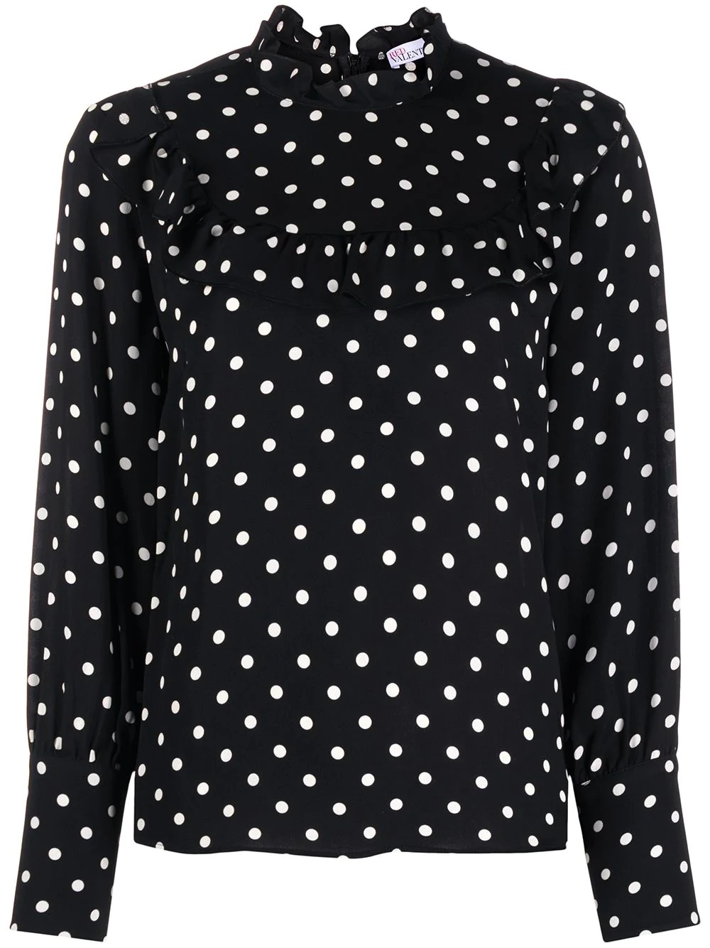 polka dot ruffled top - 1