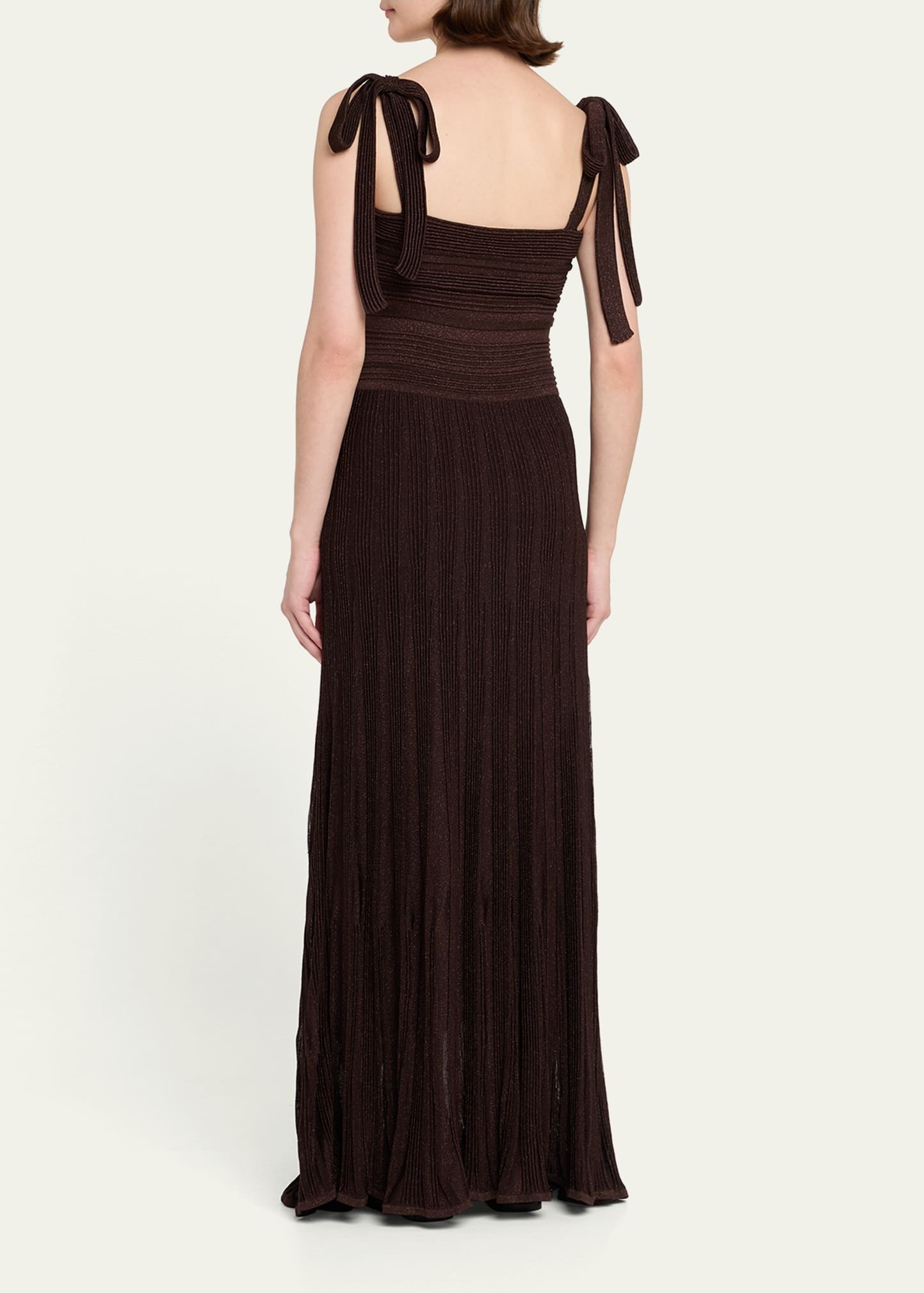 Lucky Metallic Tie Dress - 3