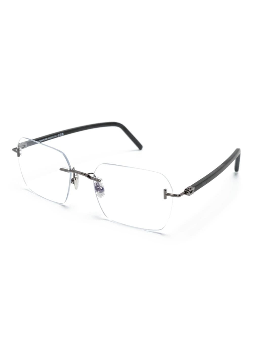 rectangular rimless glasses - 2