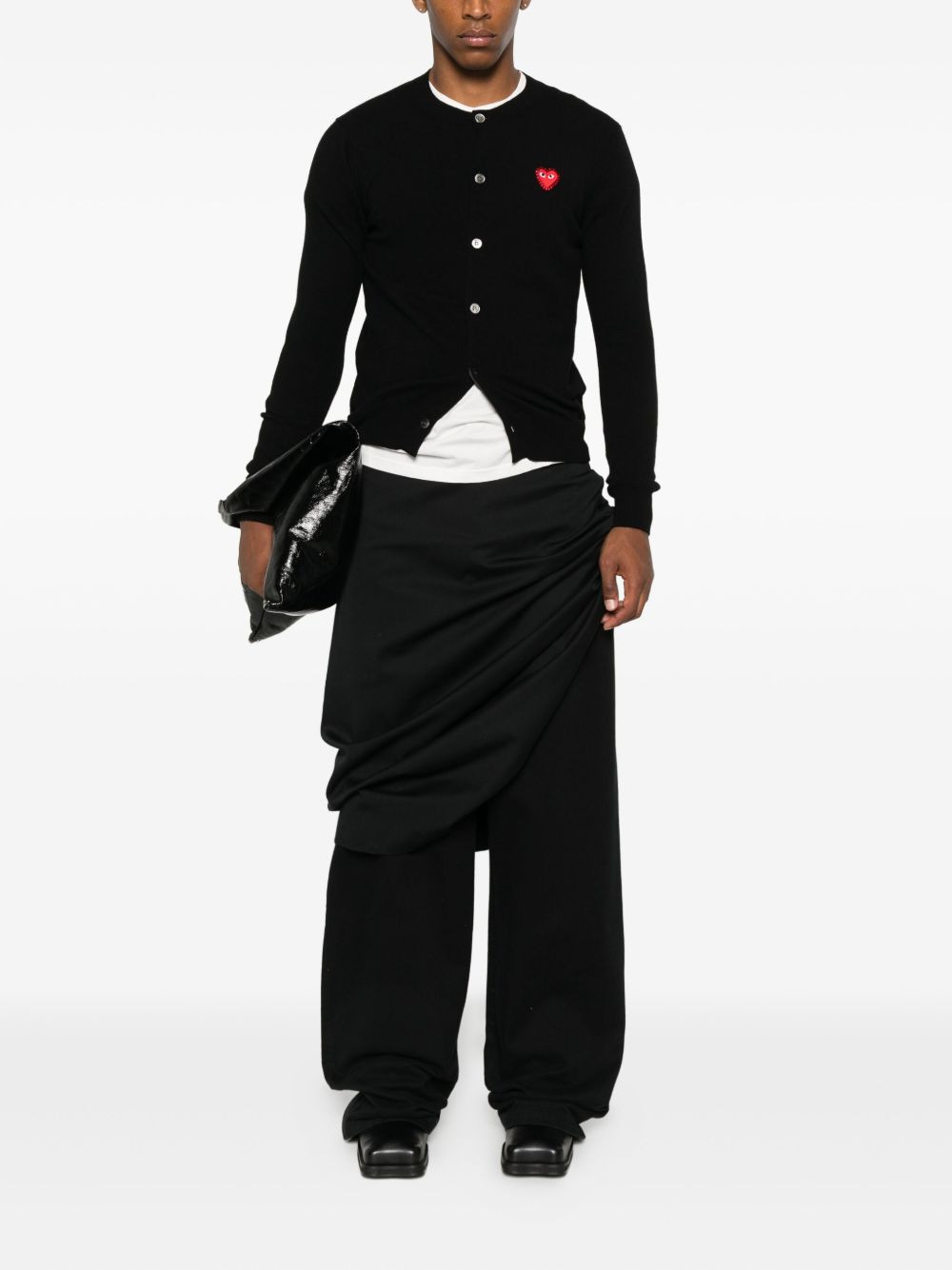 heart-logo cardigan - 3