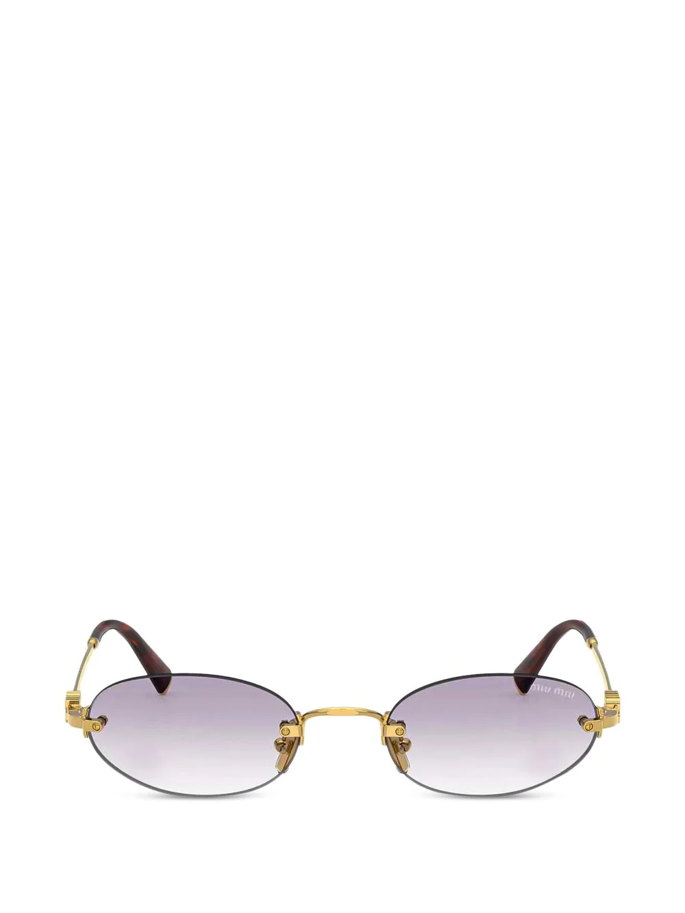 A54S Oval Sunglasses WMNS "Pale Gold - Clear Gradient Dark Grey" - 1
