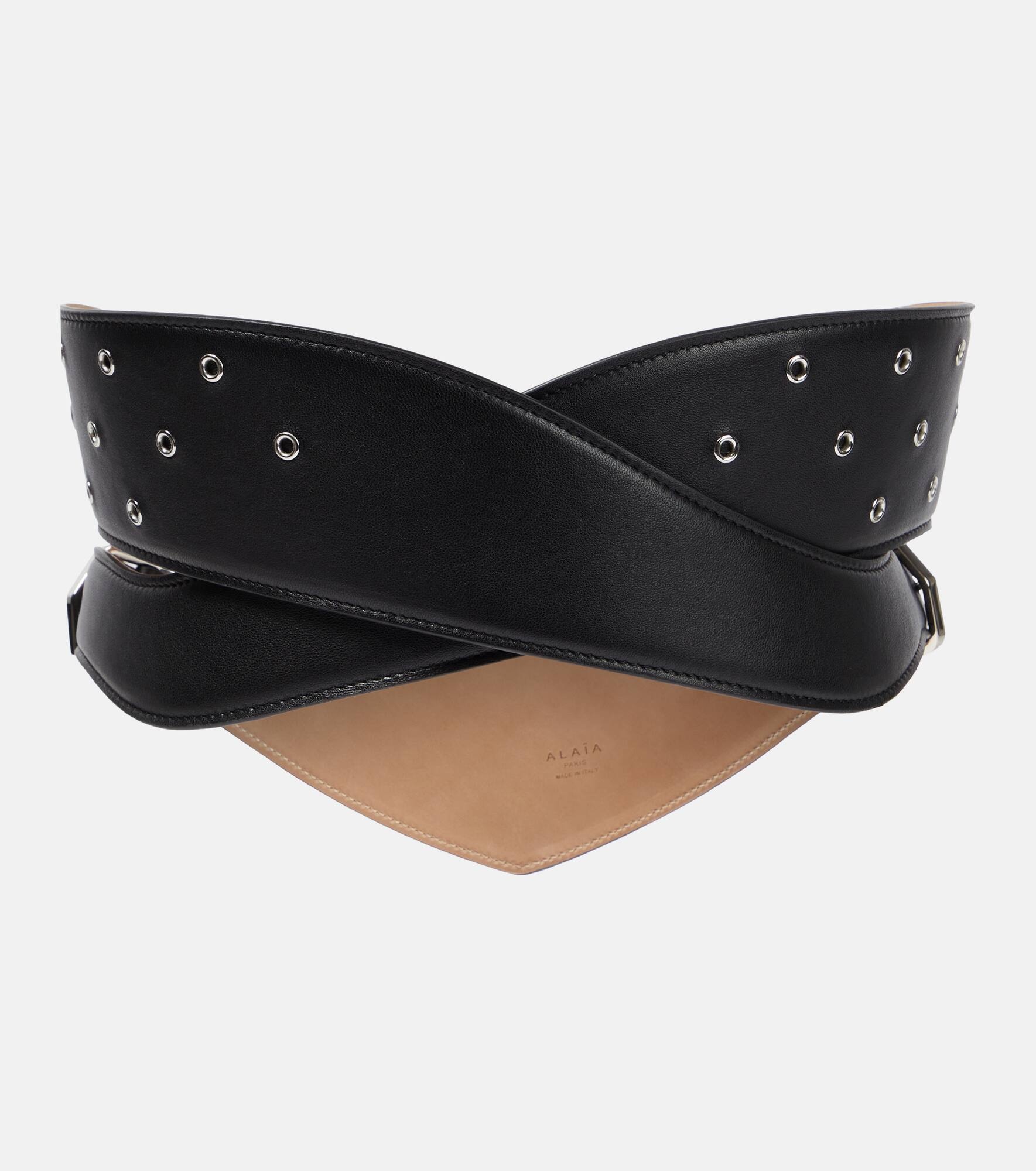 Perforated leather belt - 1