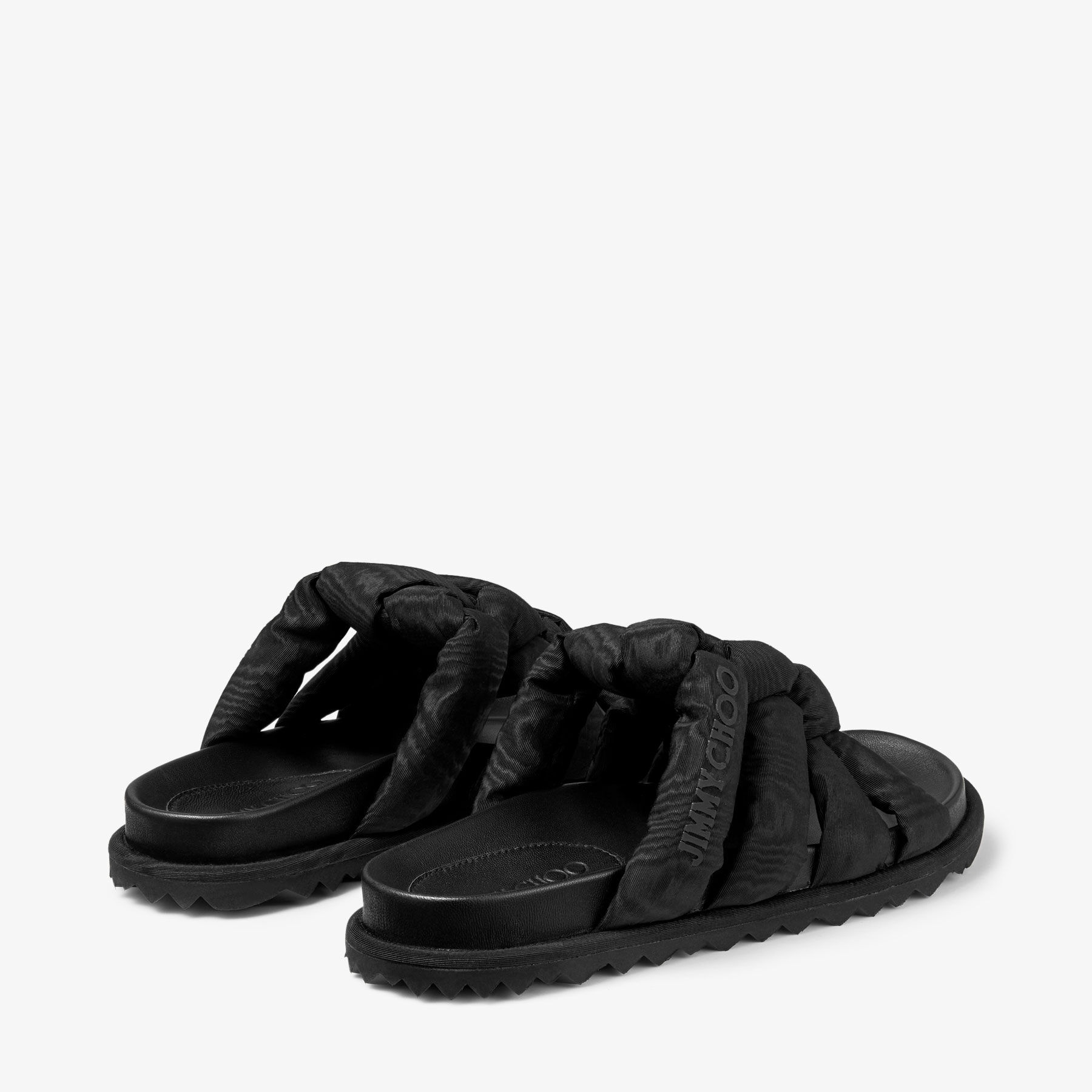 Kes Flat
Black Moire Fabric Flat Sandals - 5