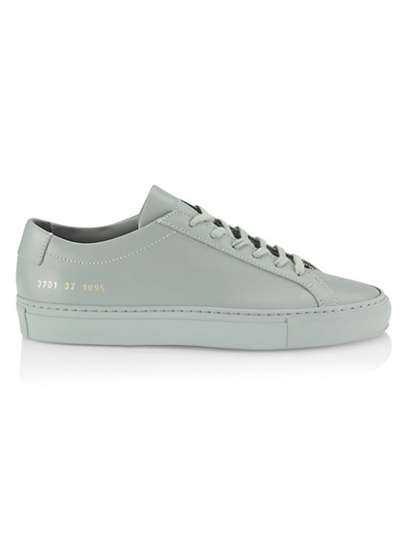 low-top leather sneakers - 1