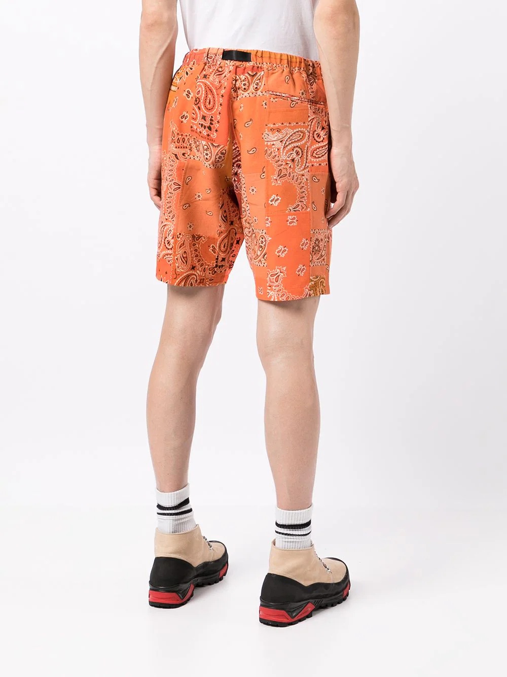 paisley-print buckle-fastening shorts - 4