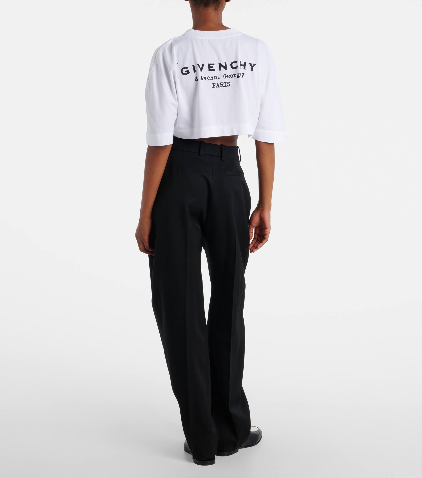 Cropped logo cotton T-shirt - 3