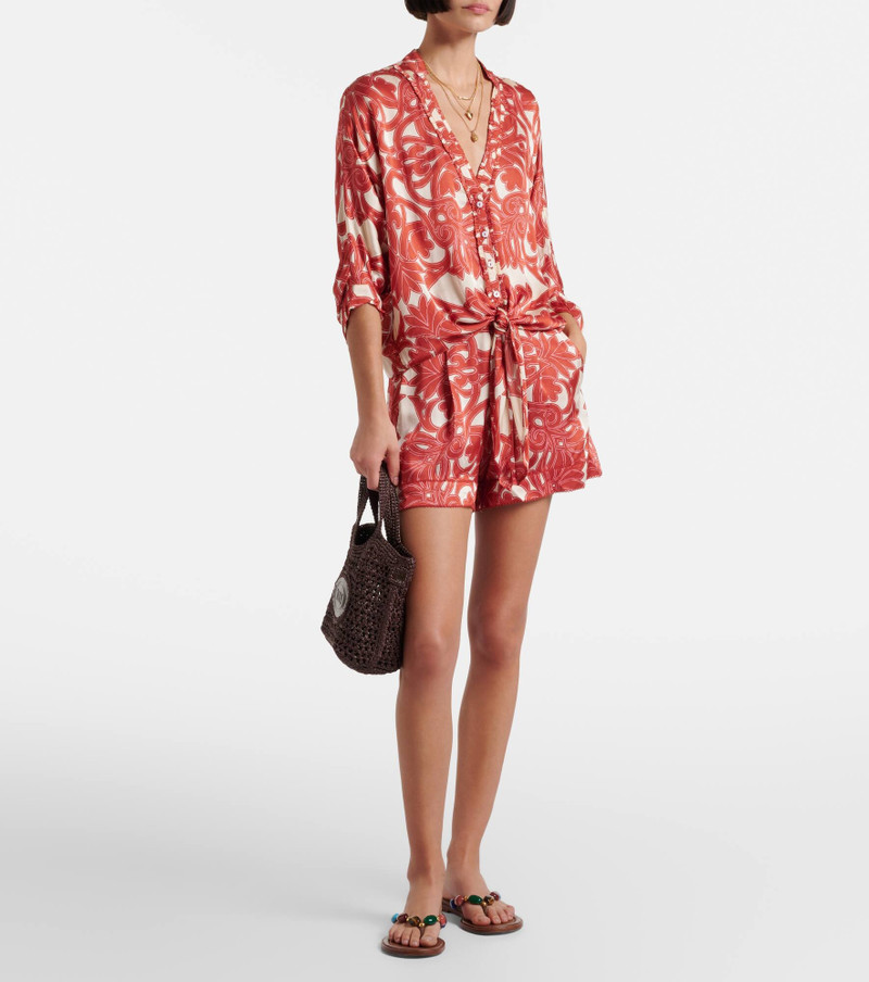 Poupette St Barth Isabelle printed high-rise shorts outlook