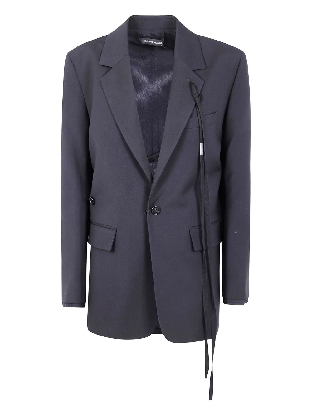 single-button tie-detail blazer - 1