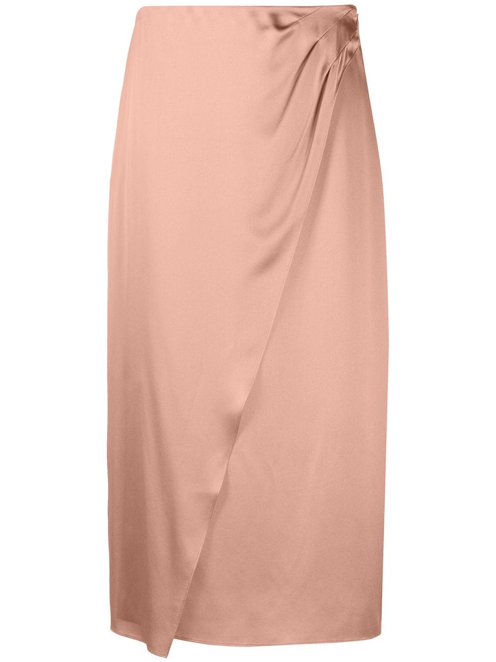 silk wrap midi skirt - 1