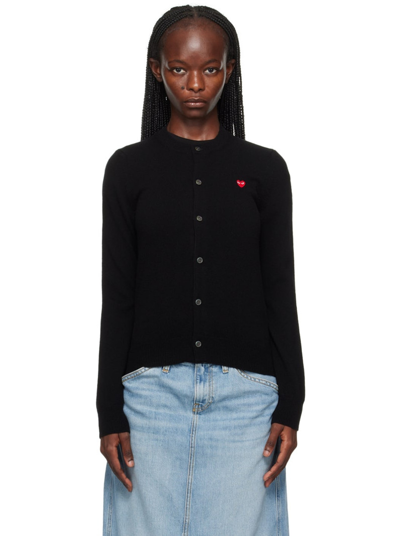 Black Small Heart Cardigan - 1