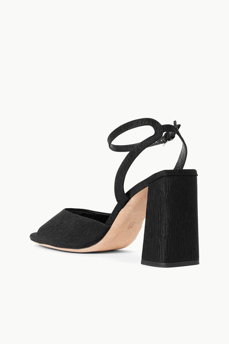 STAUD SOLANGE HEEL BLACK GROSGRAIN 6