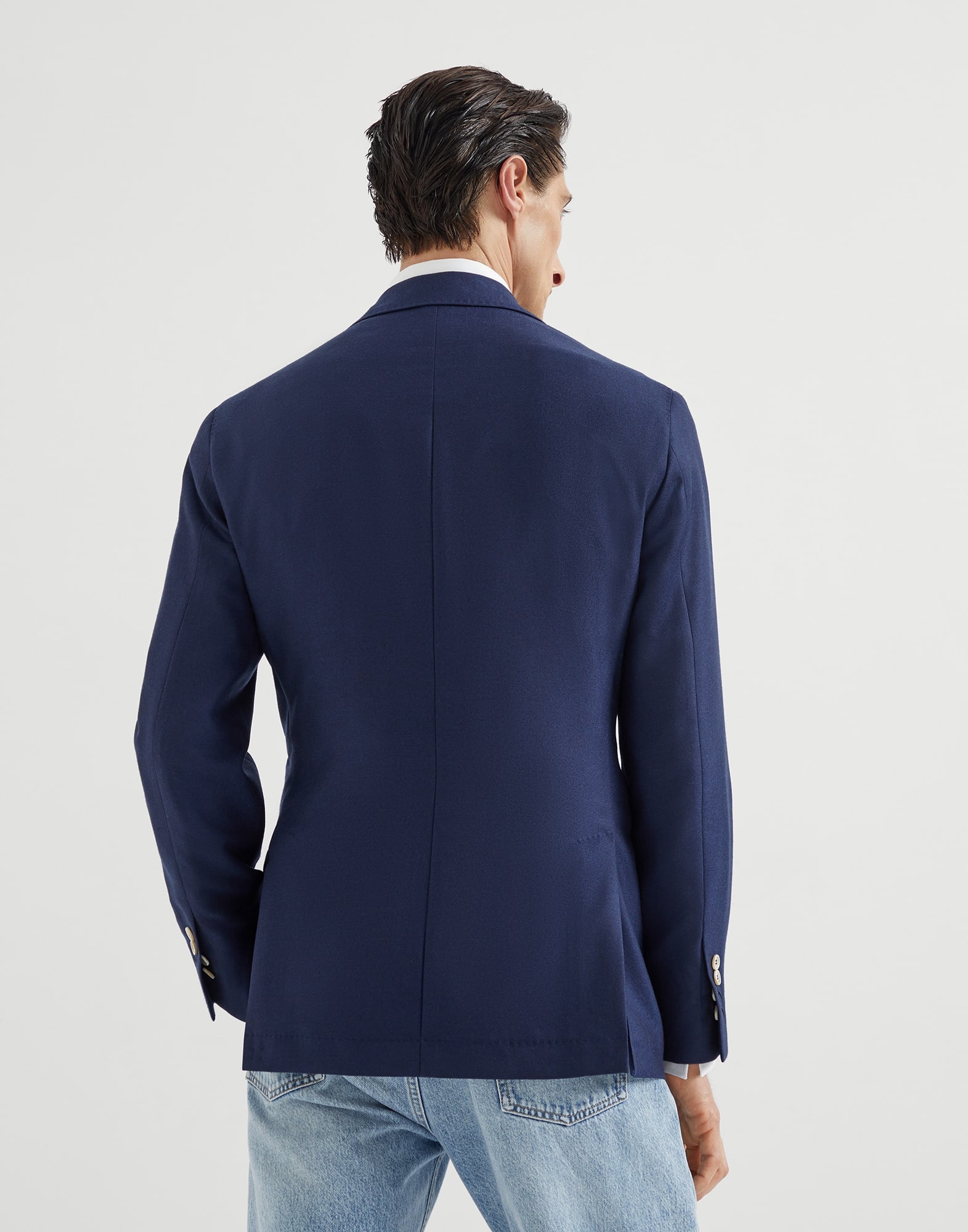 Lightweight cashmere twill deconstructed blazer - 2