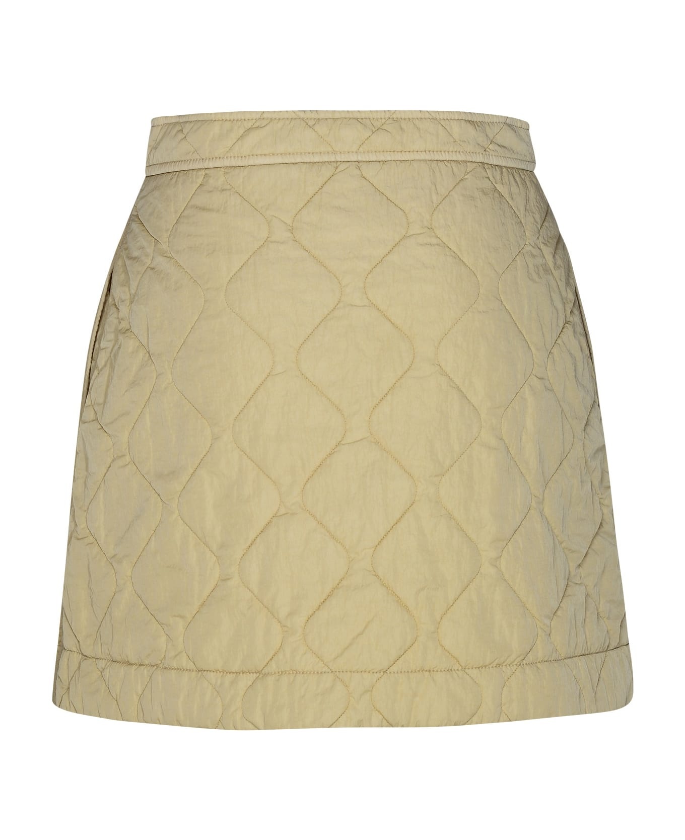 Beige Nylon Miniskirt - 3
