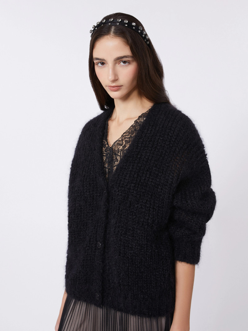 DANZA Mohair cardigan - BLACK 5