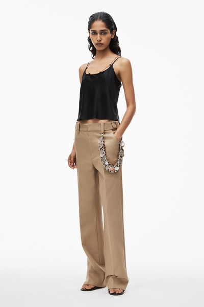 Alexander Wang silk charmeuse cami top with logo nameplate outlook