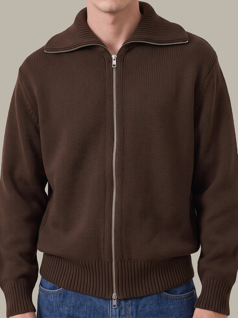 Chris: Cotton Full-Zip Knit Jacket 4