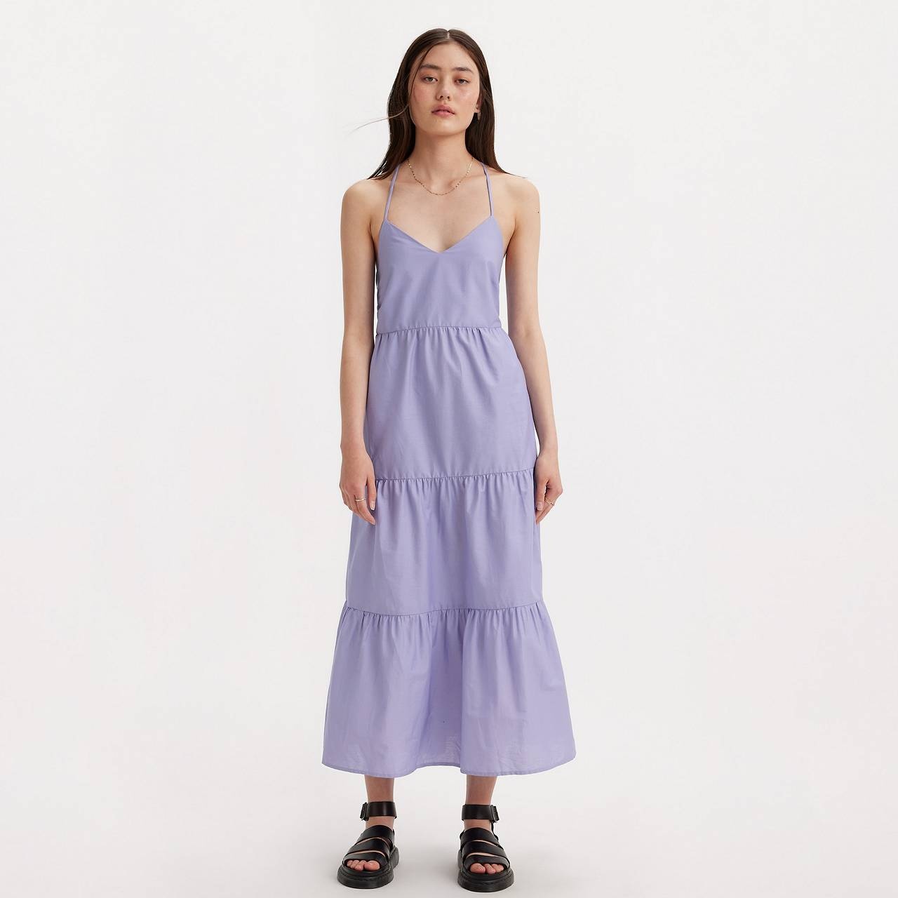 MAXI TIERED SLIP DRESS - 1