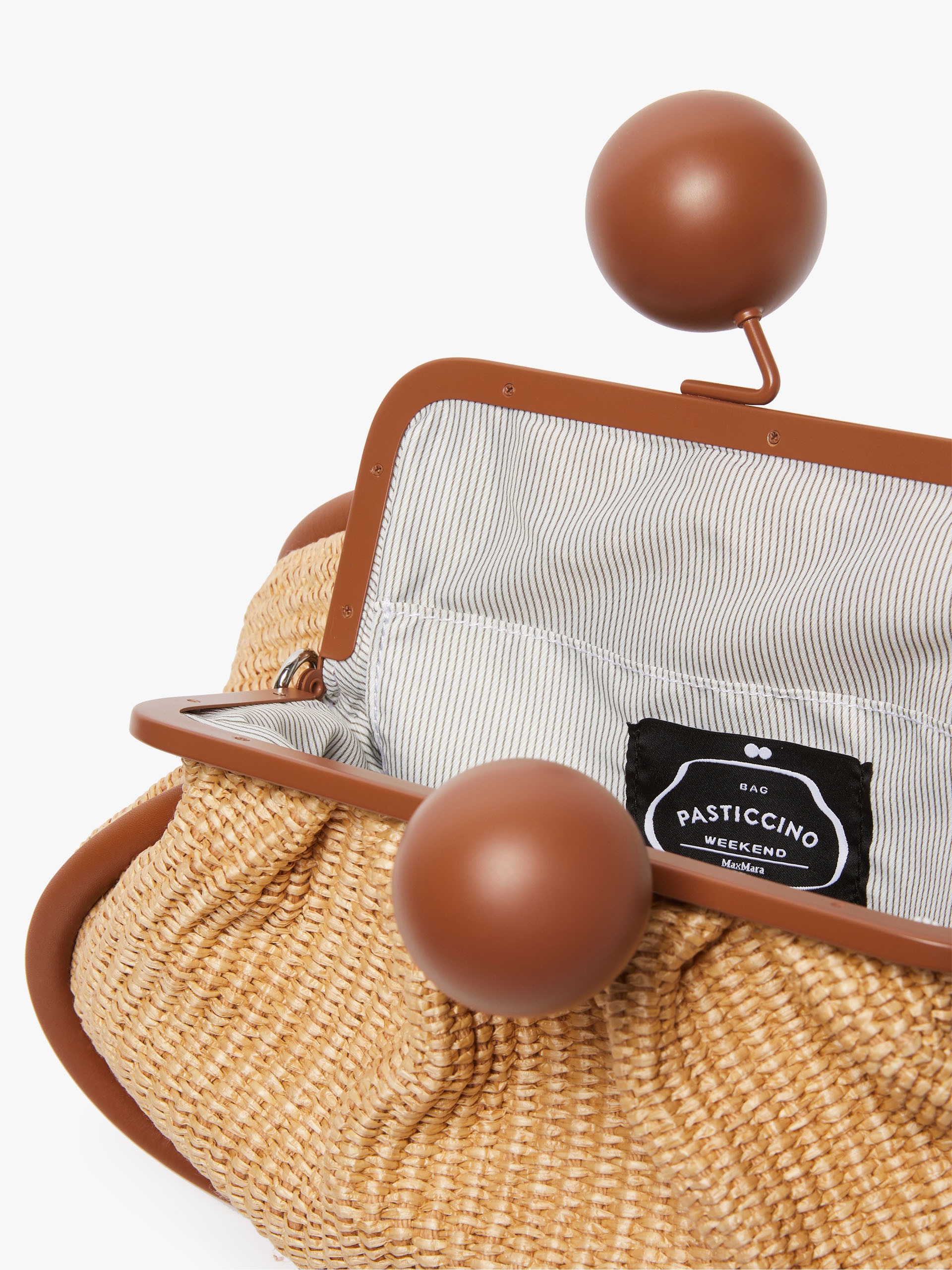 EFEBO Large raffia-look Pasticcino Bag - 6