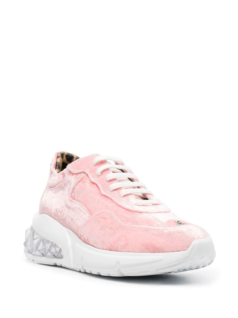 PHILIPP PLEIN velvet low-top sneakers outlook