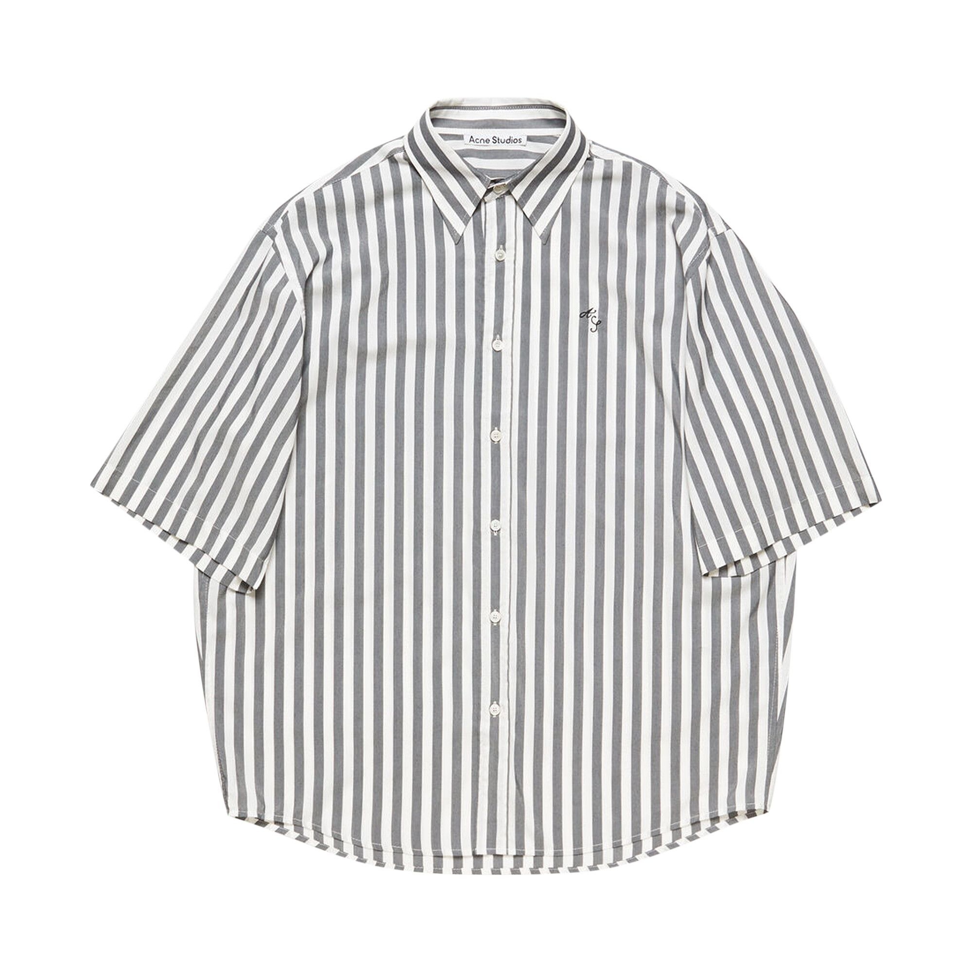 Acne Studios Short-Sleeve Striped Shirt 'Black/White' - 1