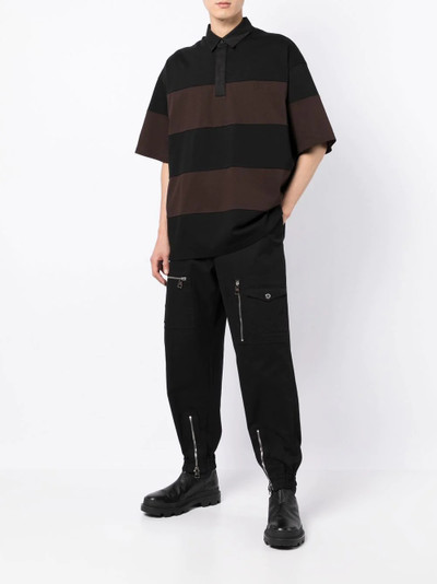 JUUN.J striped short-sleeve polo shirt outlook