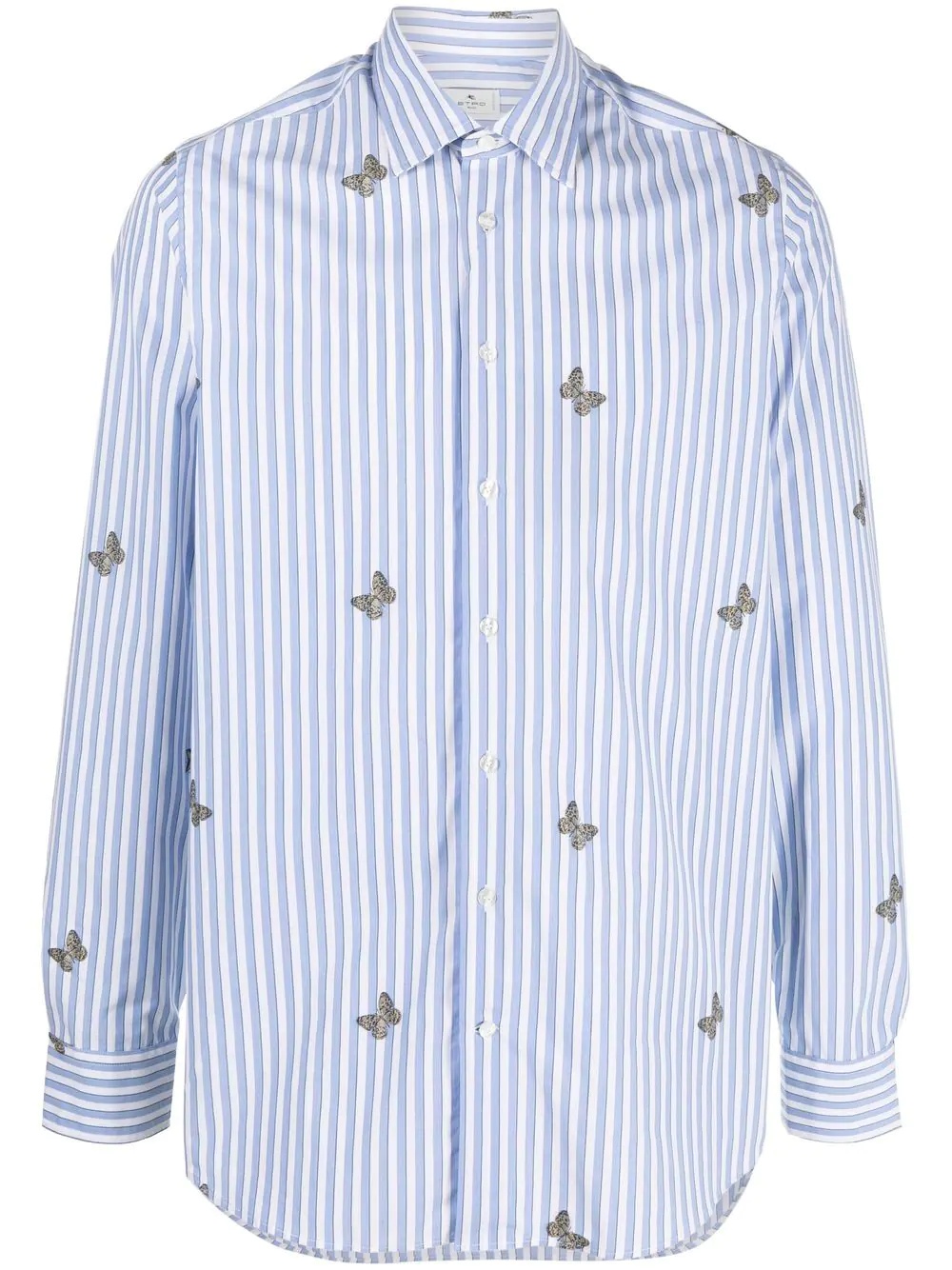 butterfly-print long-sleeve shirt - 1