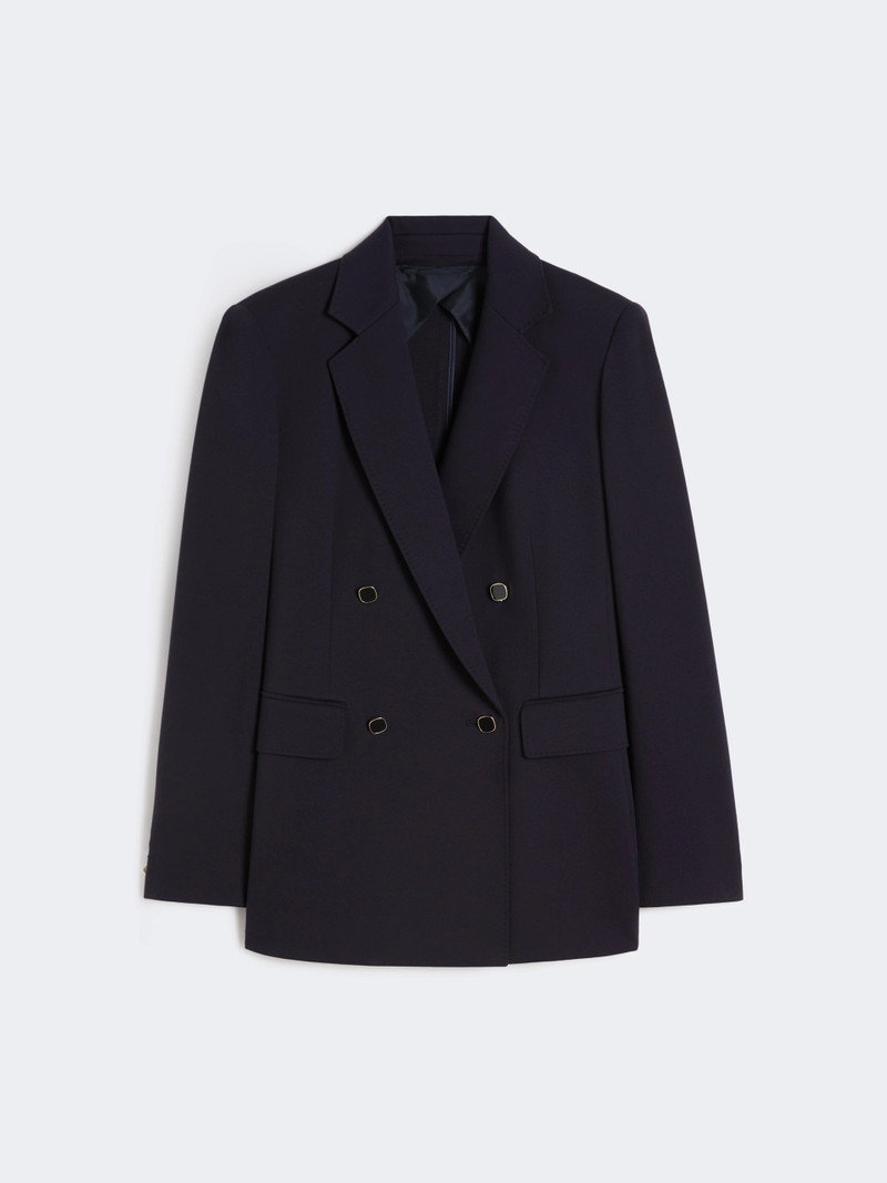 RIVIERA Milano-knit double-breasted jersey blazer - NAVY 1