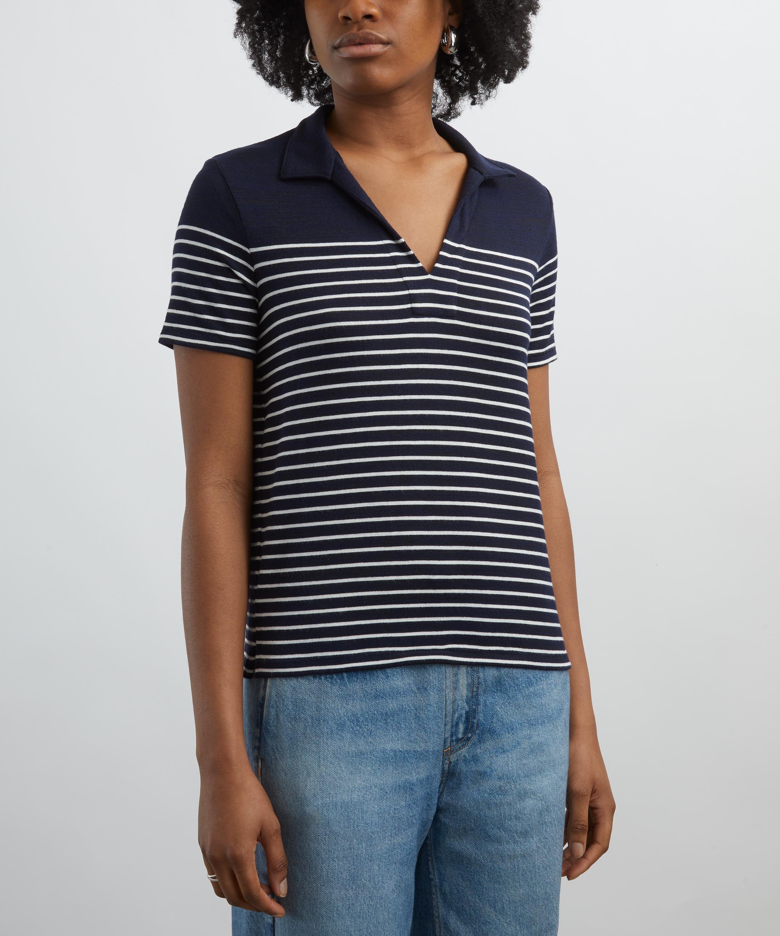 The Stripe Knit Short Sleeve Polo - 3
