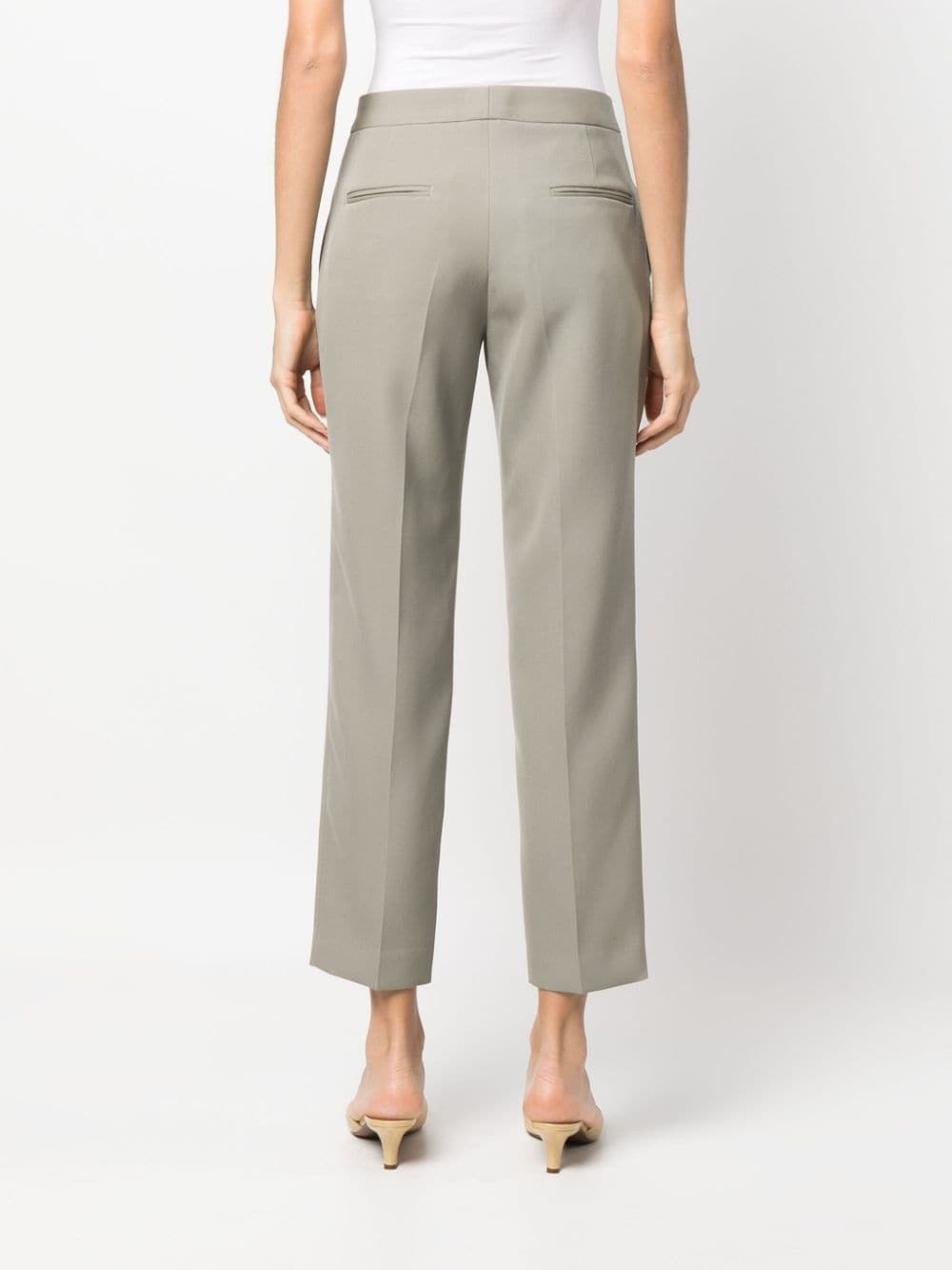 straight-leg wool trousers - 4