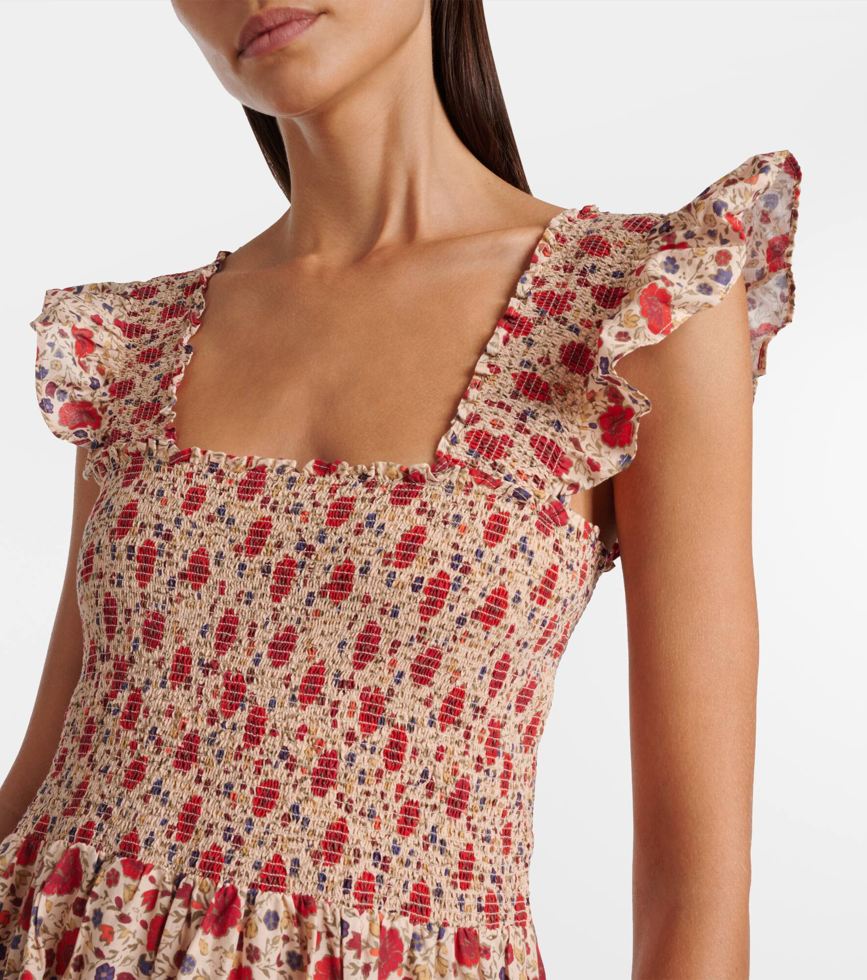 Kendall floral cotton voile midi dress - 4