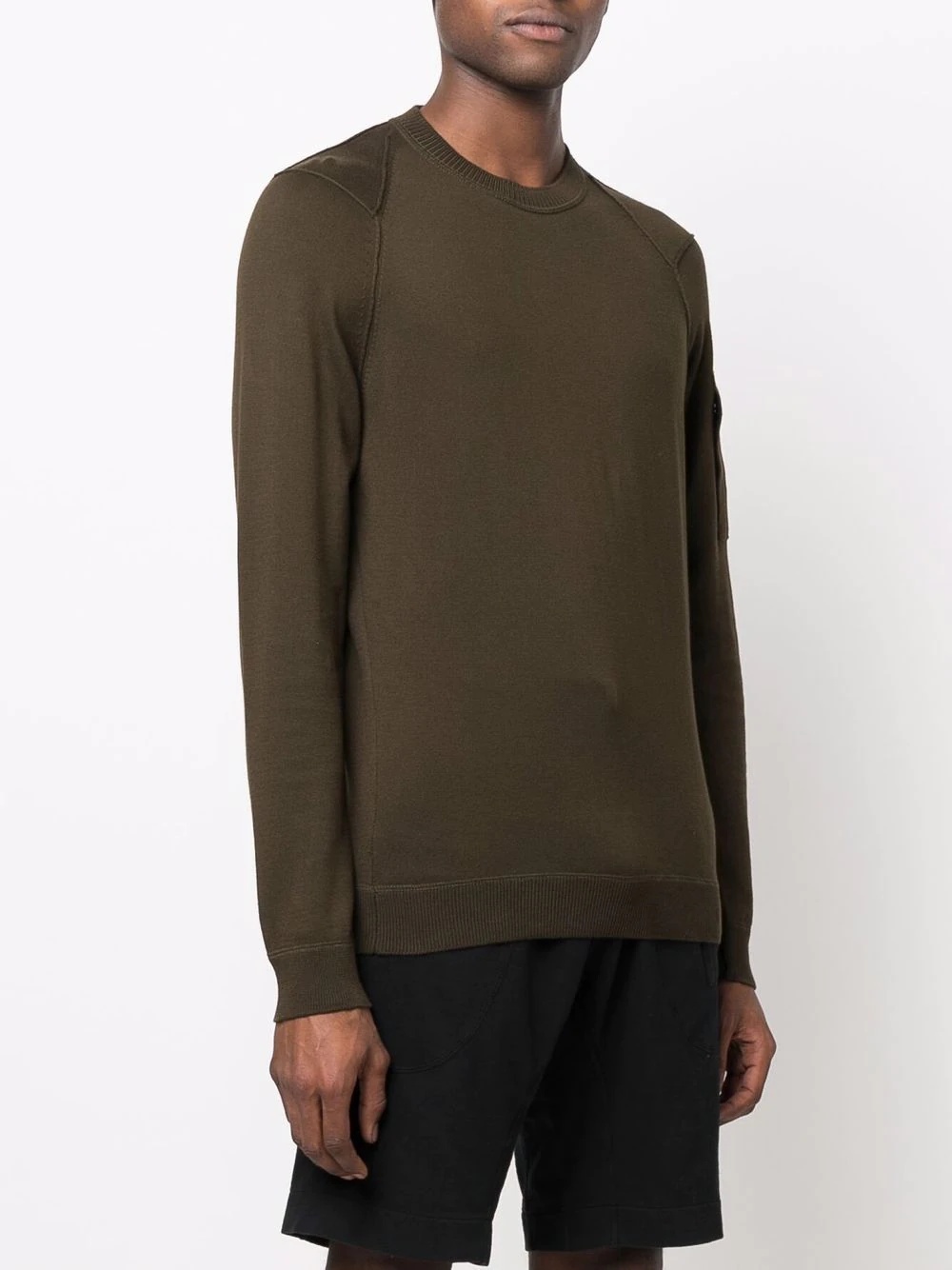 Lens-detailed sleeve jumper - 3