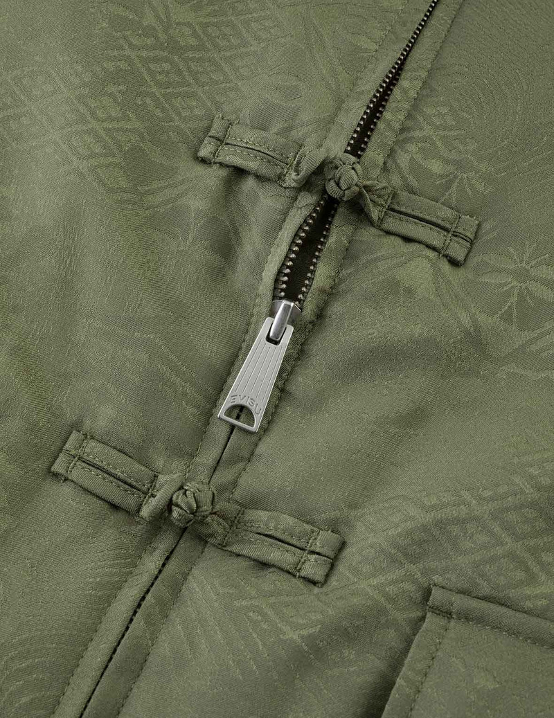 Allover Jacquard Padded Chinese Jacket - Green 11