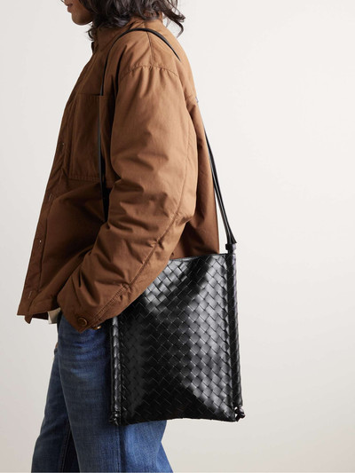 Bottega Veneta Intrecciato Leather Messenger Bag outlook