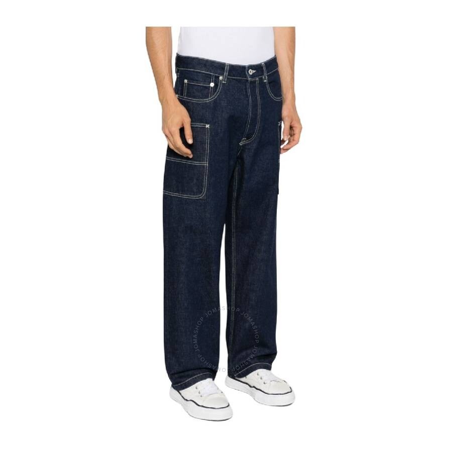 Kenzo Logo-Patch Wide Leg Denim Pants - 2