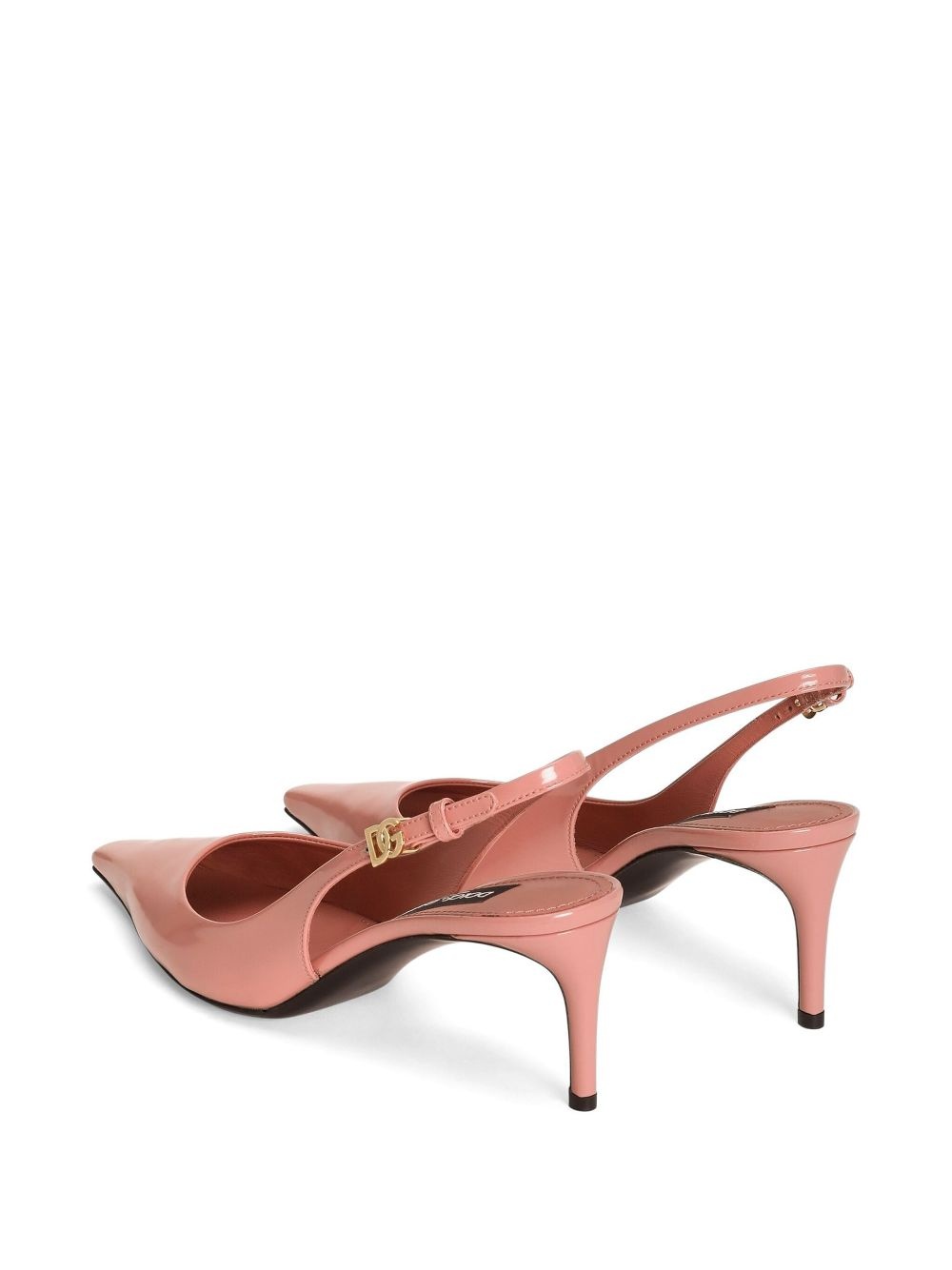 60mm polished slingback pumps - 3