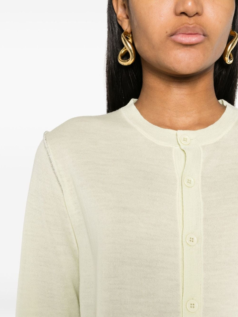 metallic-threading wool cardigan 5