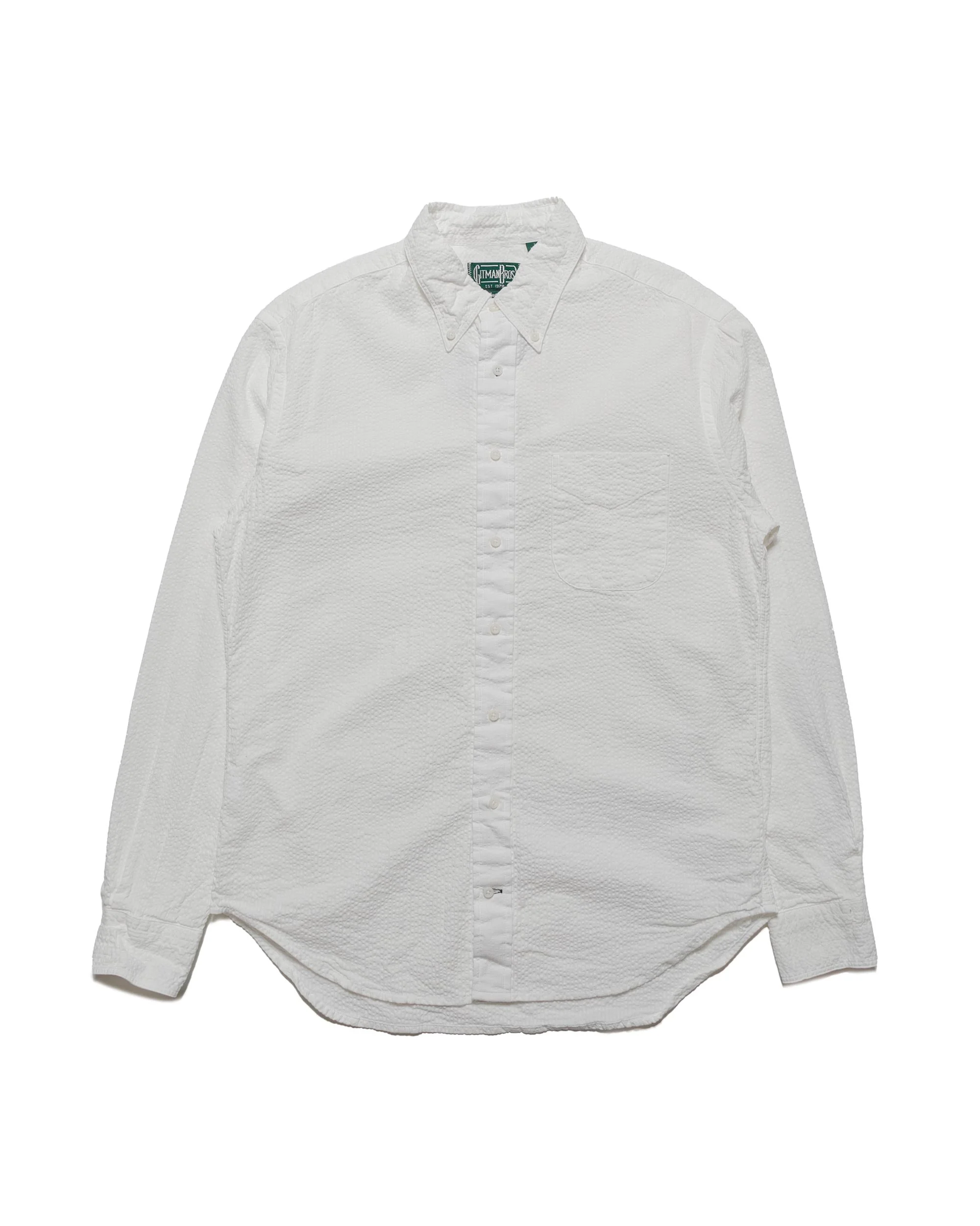 White Seersucker Shirt - 1