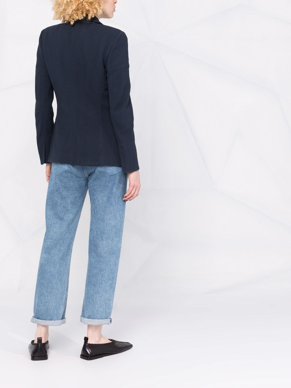 single-breasted twill jacket - 6