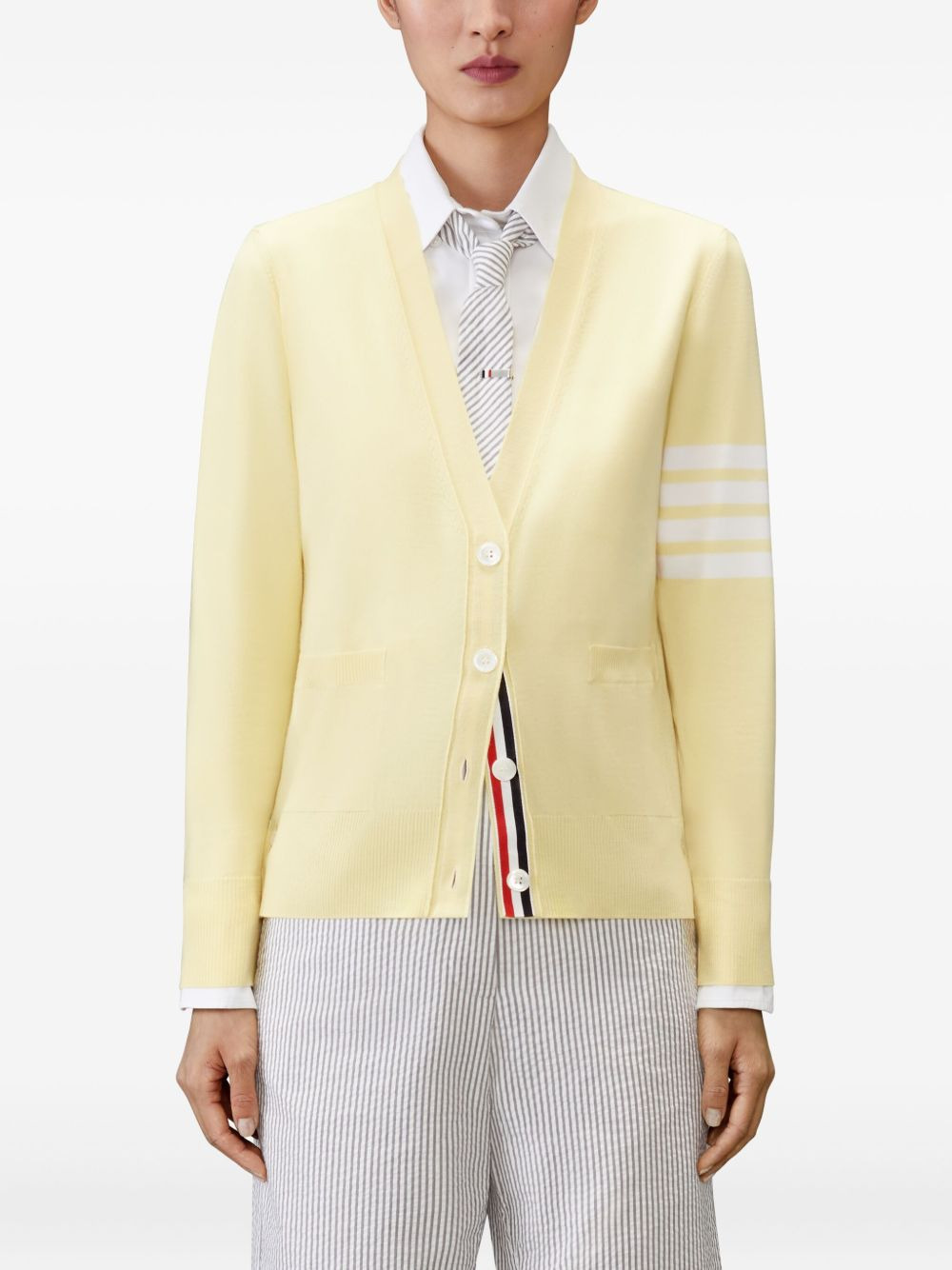 four-bar sleeve-detail cardigan - 3