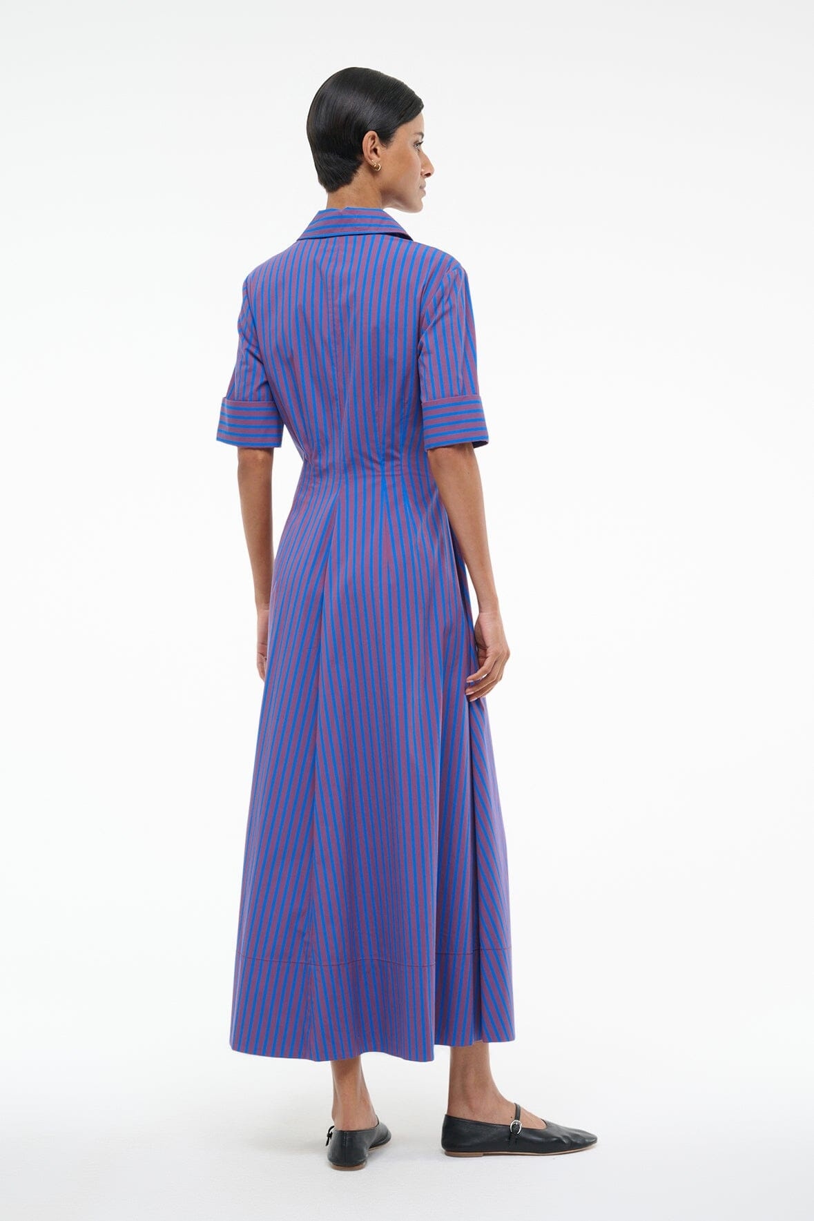 STAUD JOAN DRESS ATLAS STRIPE - 3