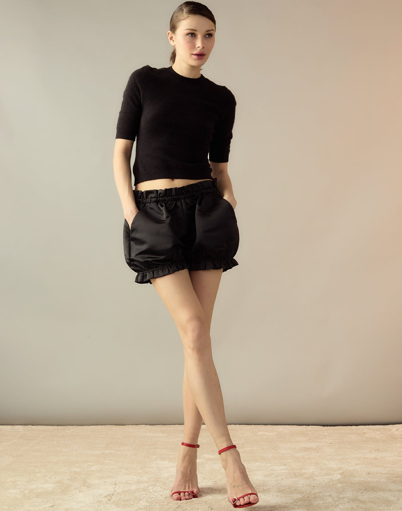 CYNTHIA ROWLEY Sleek Satin Bloomer Short outlook