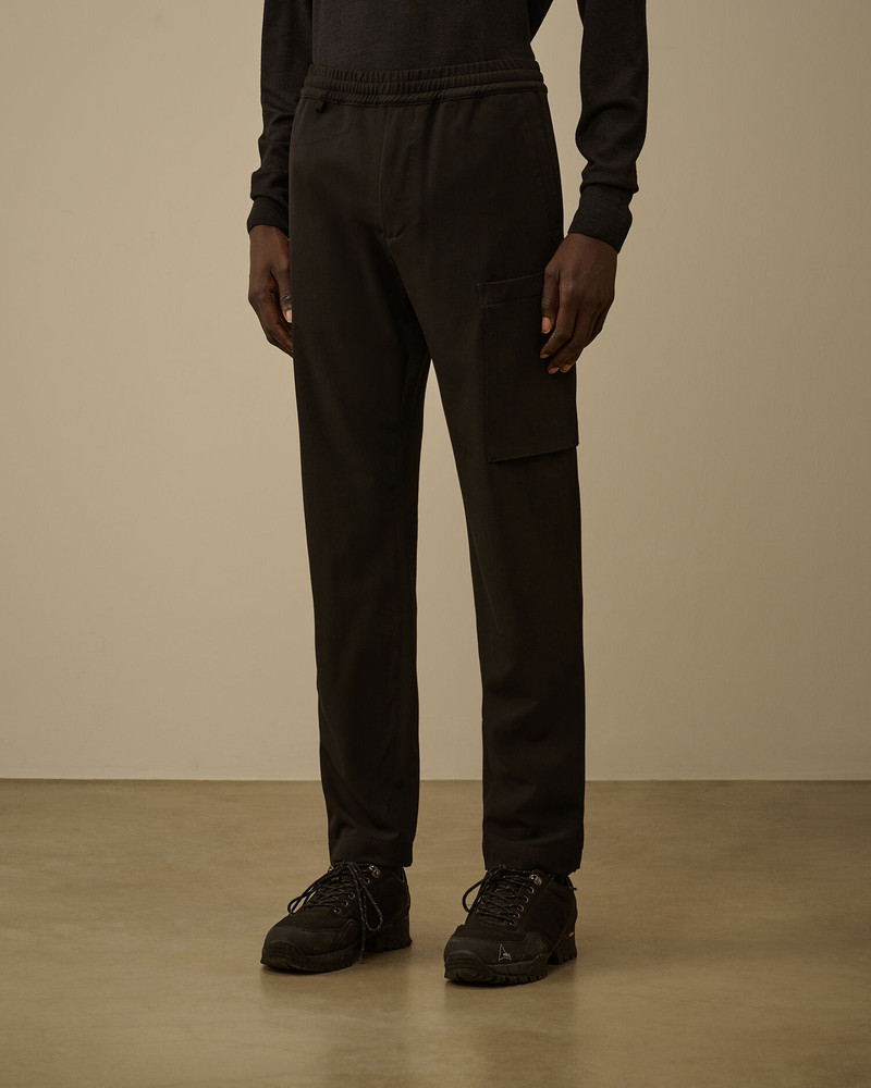 Wool Gabardine Regular Cargo Pants 3
